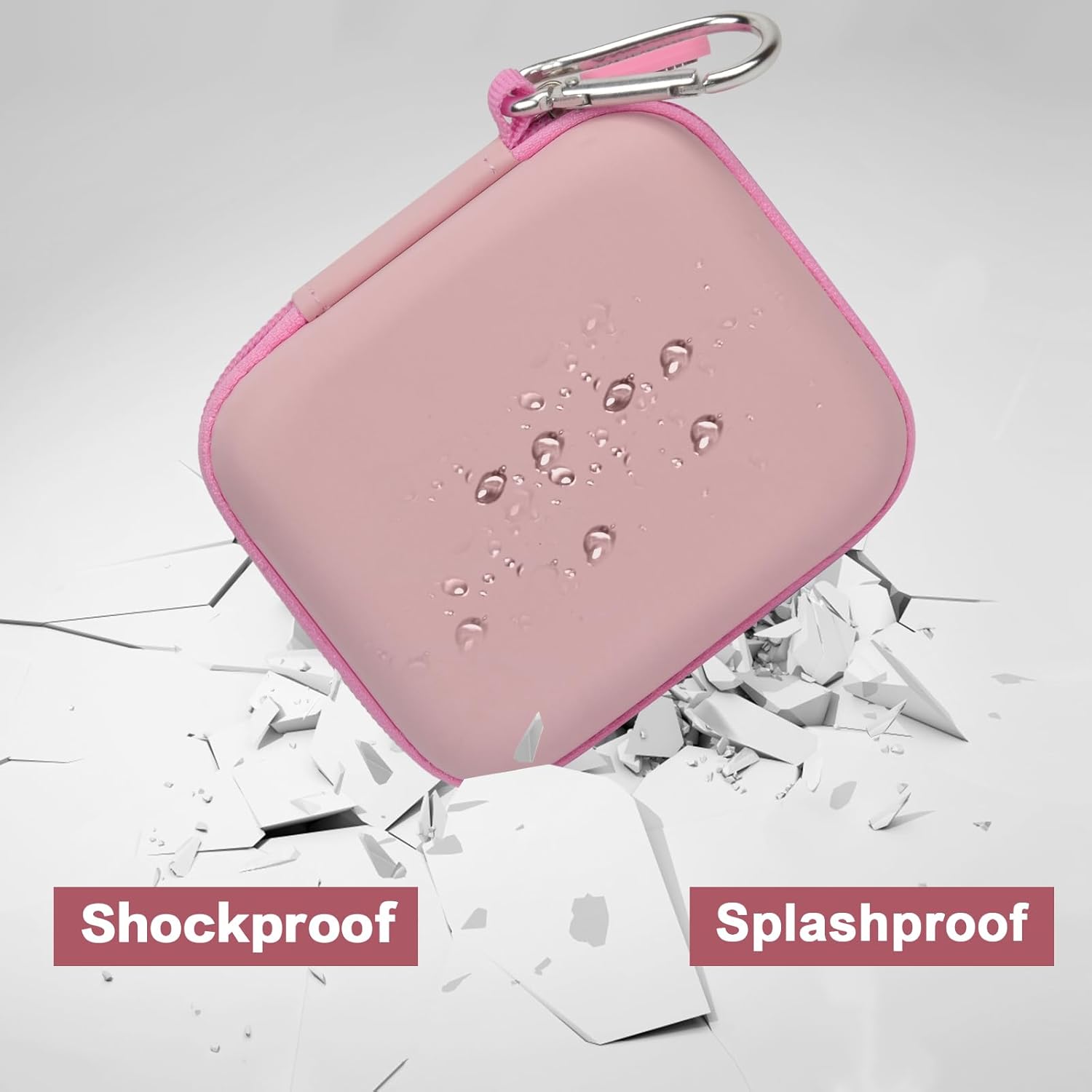 Case Compatiable with Clutch - Pro Portable Charger for iPhone Power Bank Travel Holder Storage for Battery Pack, USB Charging Cable and More Accessories(Box Only) Pink