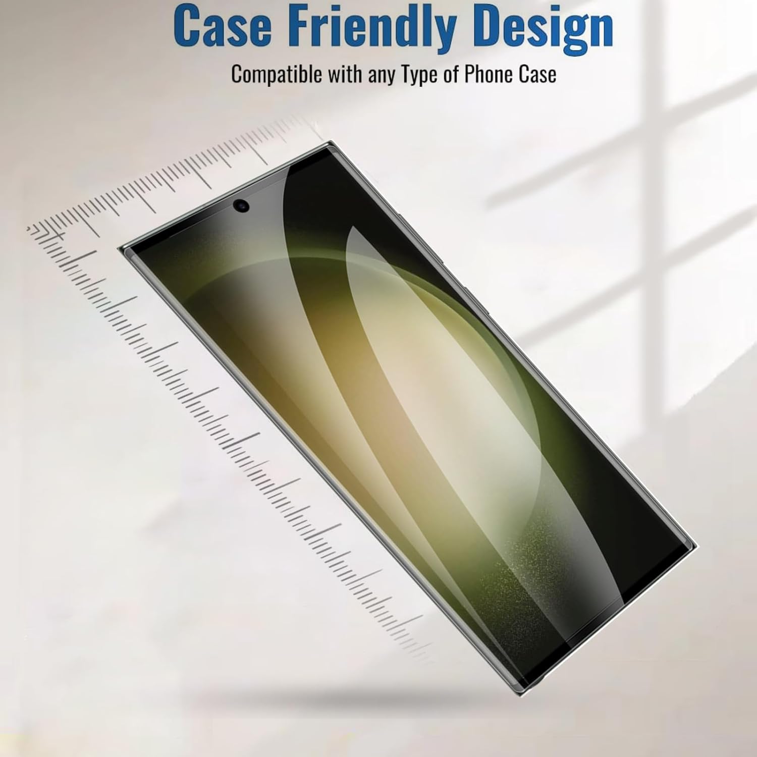 【3-PACK】 Designed for Samsung Galaxy S23 Ultra Screen Protector Case Friendly, 3D Curved,Screen Protector Galaxy S23 Ultra Tempered Glass cell Phone Film HD Clear
