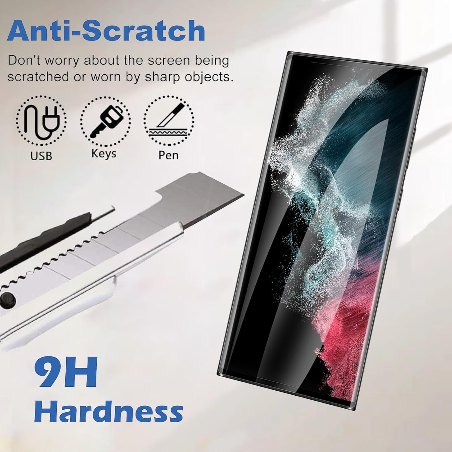 Lyphpe【3-PACK for Samsung Galaxy S22 Ultra Screen Protector Case Friendly, 3D Curved, Screen Protector Galaxy S22 Ultra Tempered Glass cell Phone Film HD Clear
