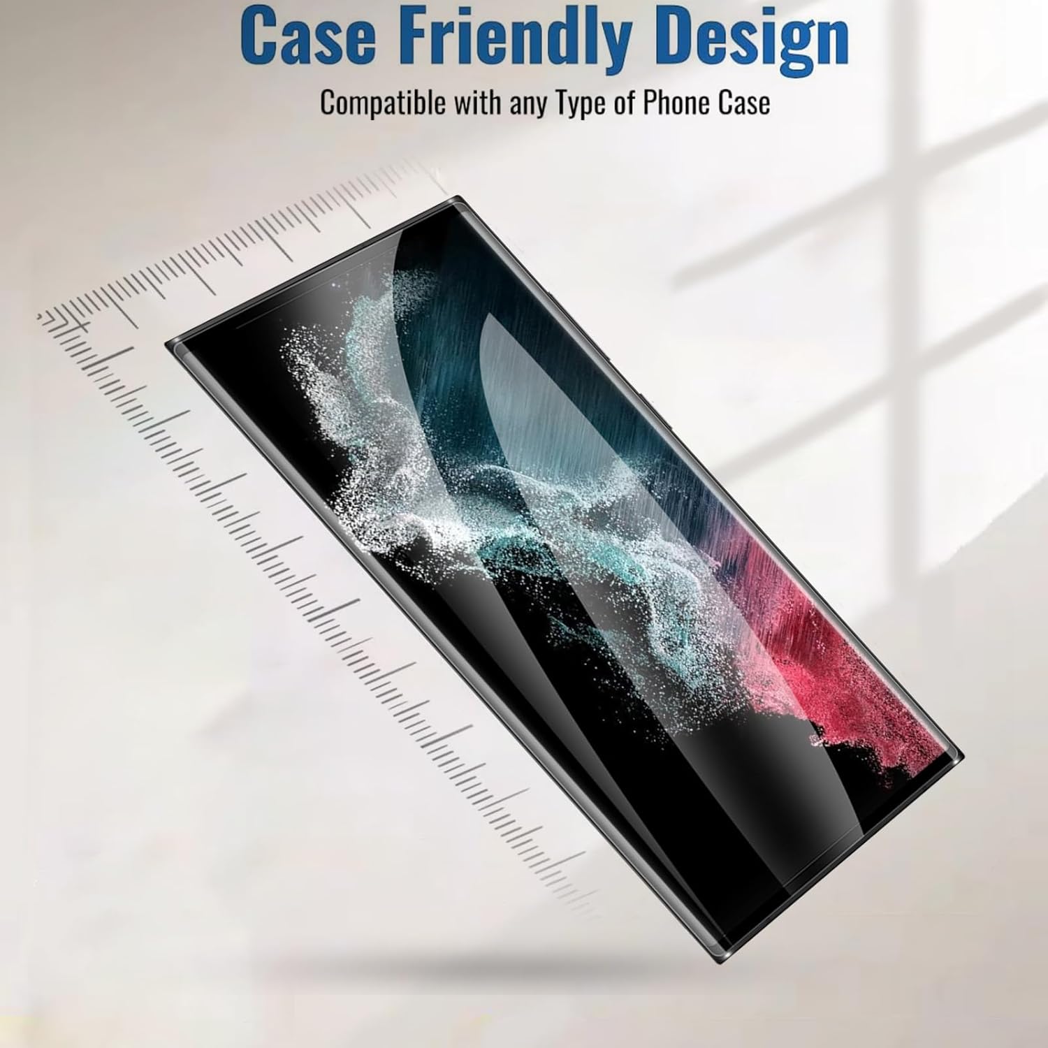Lyphpe【3-PACK for Samsung Galaxy S22 Ultra Screen Protector Case Friendly, 3D Curved, Screen Protector Galaxy S22 Ultra Tempered Glass cell Phone Film HD Clear