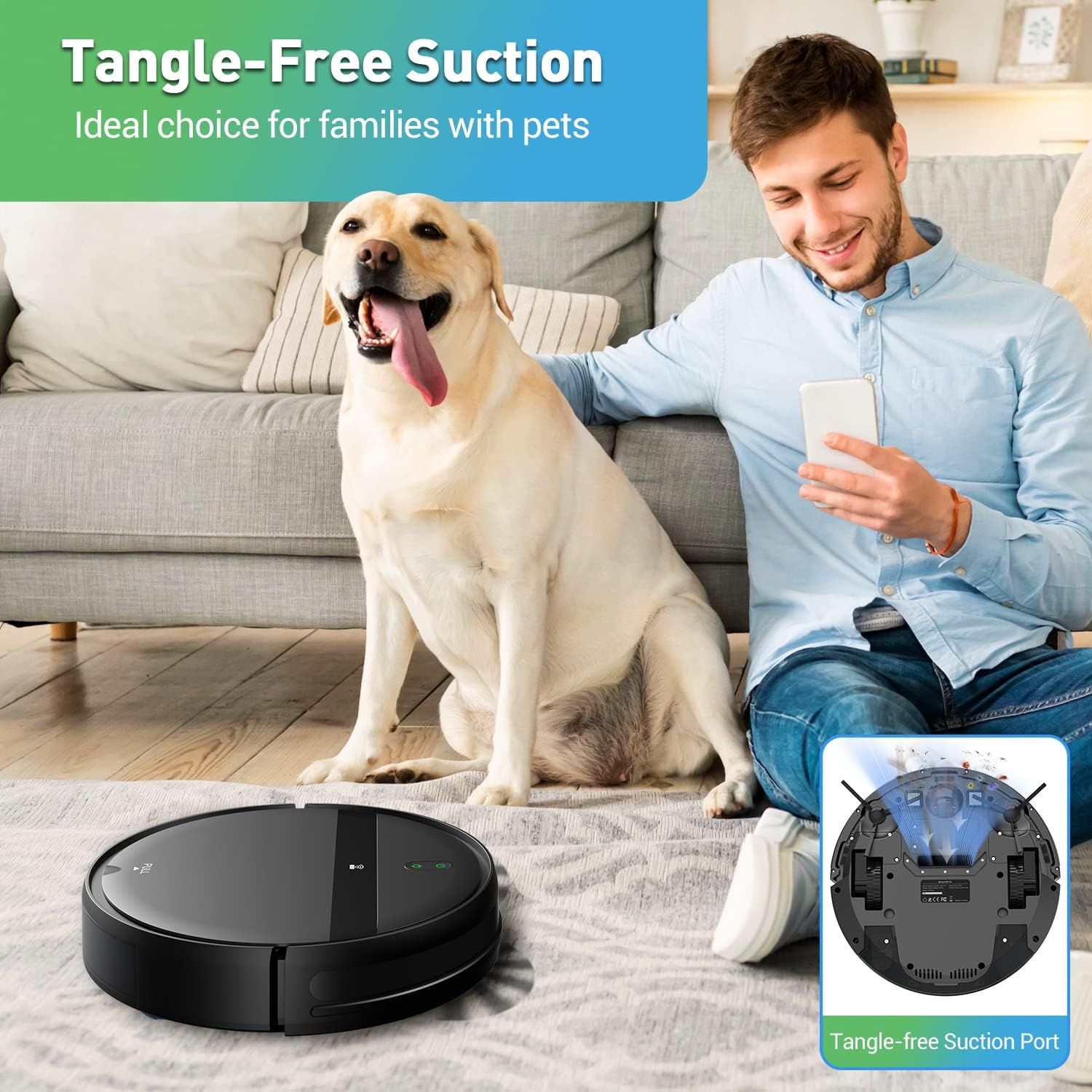 Robot Vacuum and Mop Combo with App/Voice Control, Robot Vacuums Cleaner and Mop 2 in 1, Robotic Vacuum Tangle-Free, Daily Schedule, Vacuum Robot Cleaner and Mop Combo for Home · v2