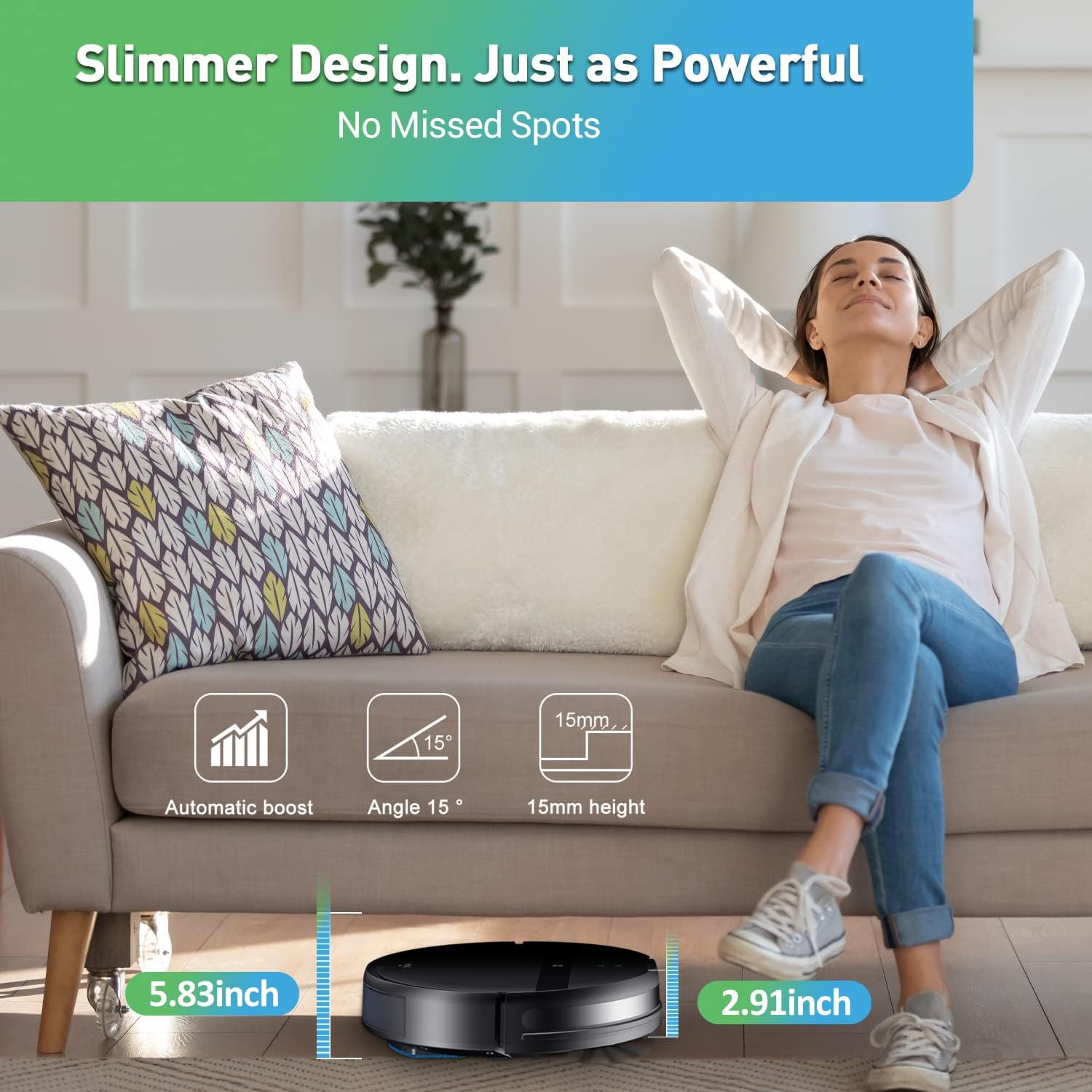 Robot Vacuum and Mop Combo with App/Voice Control, Robot Vacuums Cleaner and Mop 2 in 1, Robotic Vacuum Tangle-Free, Daily Schedule, Vacuum Robot Cleaner and Mop Combo for Home · v2