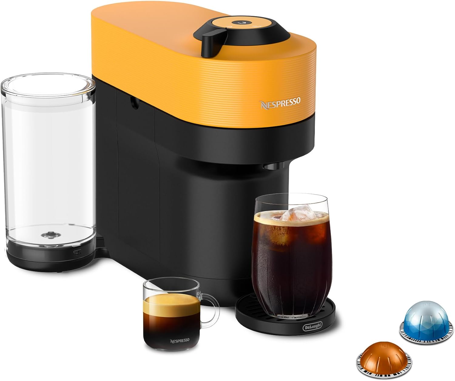 Nespresso Vertuo Pop  Coffee and Espresso Machine by DeLonghi, Mango Yellow · v2