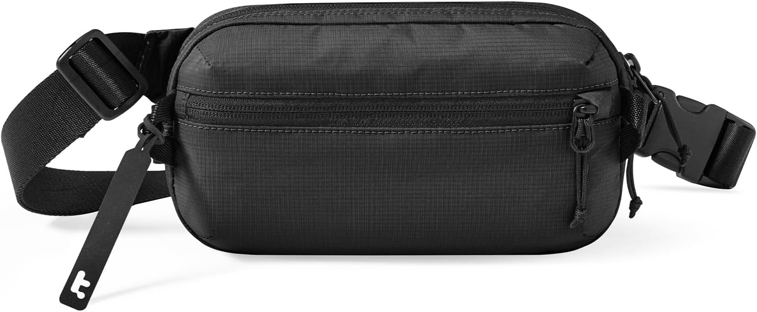 tomtoc 1.5L Sling Bag with RFID Blocking, Crossbody Bag Minimalist Chest Shoulder Pack for Men and Women, Water-resistant Lightweight Carry Casual Bag for Travel, Daily Use · v2