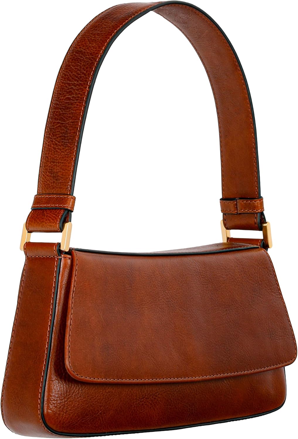 Time Resistance Leather Handbag - Full-Grain Leather Purse for Women - Shoulder Bag Made in Italy · v2
