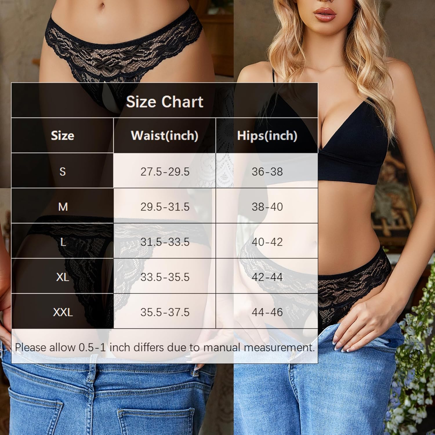 Avidlove Underwear for Women Lace Panties Briefs Low Rise Thongs Soft Hipsters Ladies Underpants S-XXL