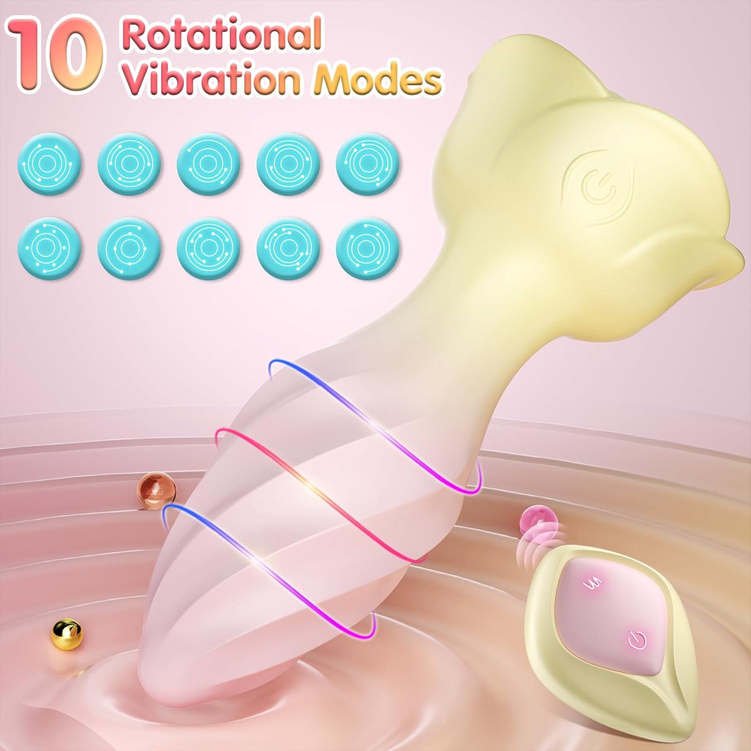 Adult Sex Toys for Women/Men Anal Plug, APP  Remote Control Vibrator Anal Toys with 10 Rotating Modes, Vibrating Butt Plug Clitoris Stimulator with Crystal Diamond Female Male Sex Toy