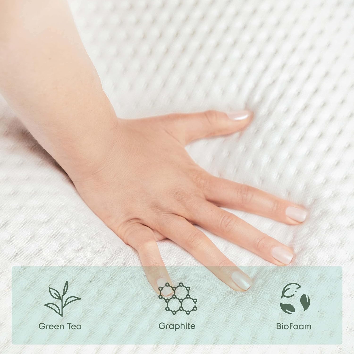 Colchón Nestl Green Tea Queen de 12 pulgadas, colchón de espuma viscoelástica de grafito refrescante, tamaño queen, colchón queen size sin fibra de vidrio en una caja, cama de apoyo para aliviar la presión en una caja, certificado CertiPUR-US