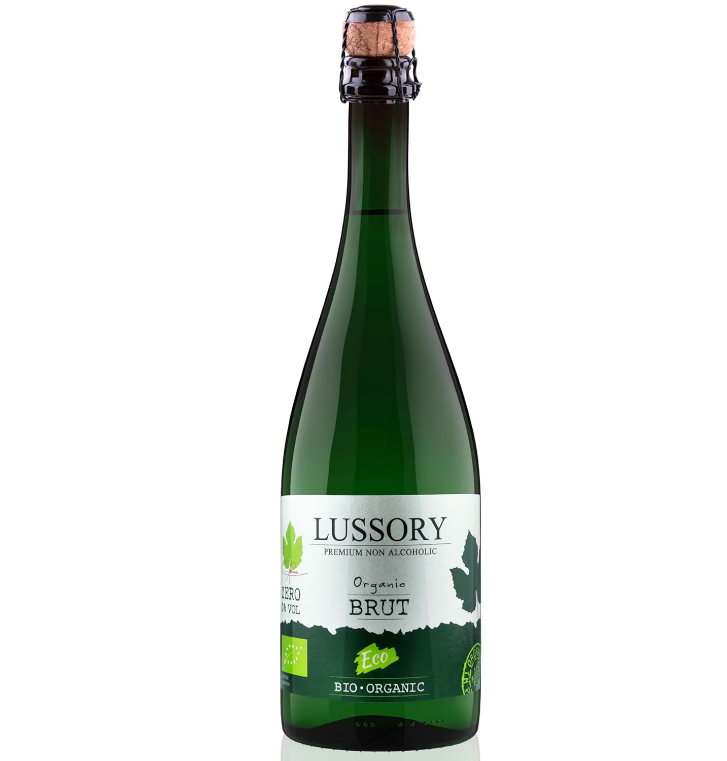 Lussory Organic Bio Dealcoholized 0.0% Non Alcoholic Wine From Spain, Low Calories, Organic, Vegan (750ml) (6, Organic Brut (Sparkling)) · v2