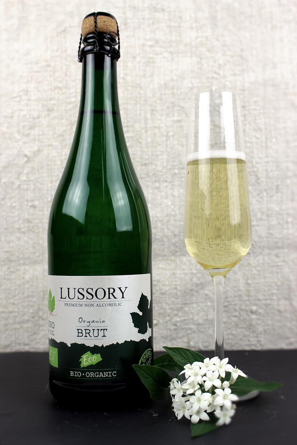 Lussory Organic Bio Dealcolizzato Vino analcolico allo 0,0% proveniente dalla Spagna, a basso contenuto calorico, biologico, vegano (750 ml) (6, Brut (frizzante) biologico)