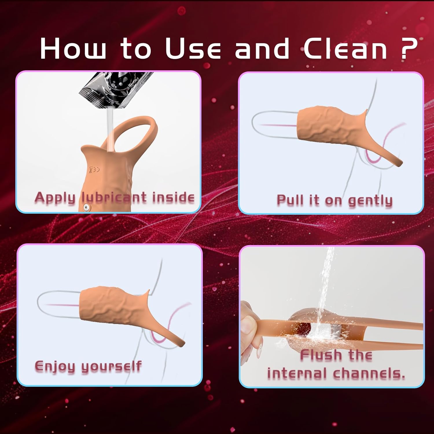 Adult Couple Male Sex Toy - All Liquid Silicone Cock Ring Sex Game Kinky, Mens Man Sex Toys, 10 Vibrations Juguetes Sexuales, LNIIY Sex Play for Penis Testicles G Spot Stimulation, Dildo Realistic · v6