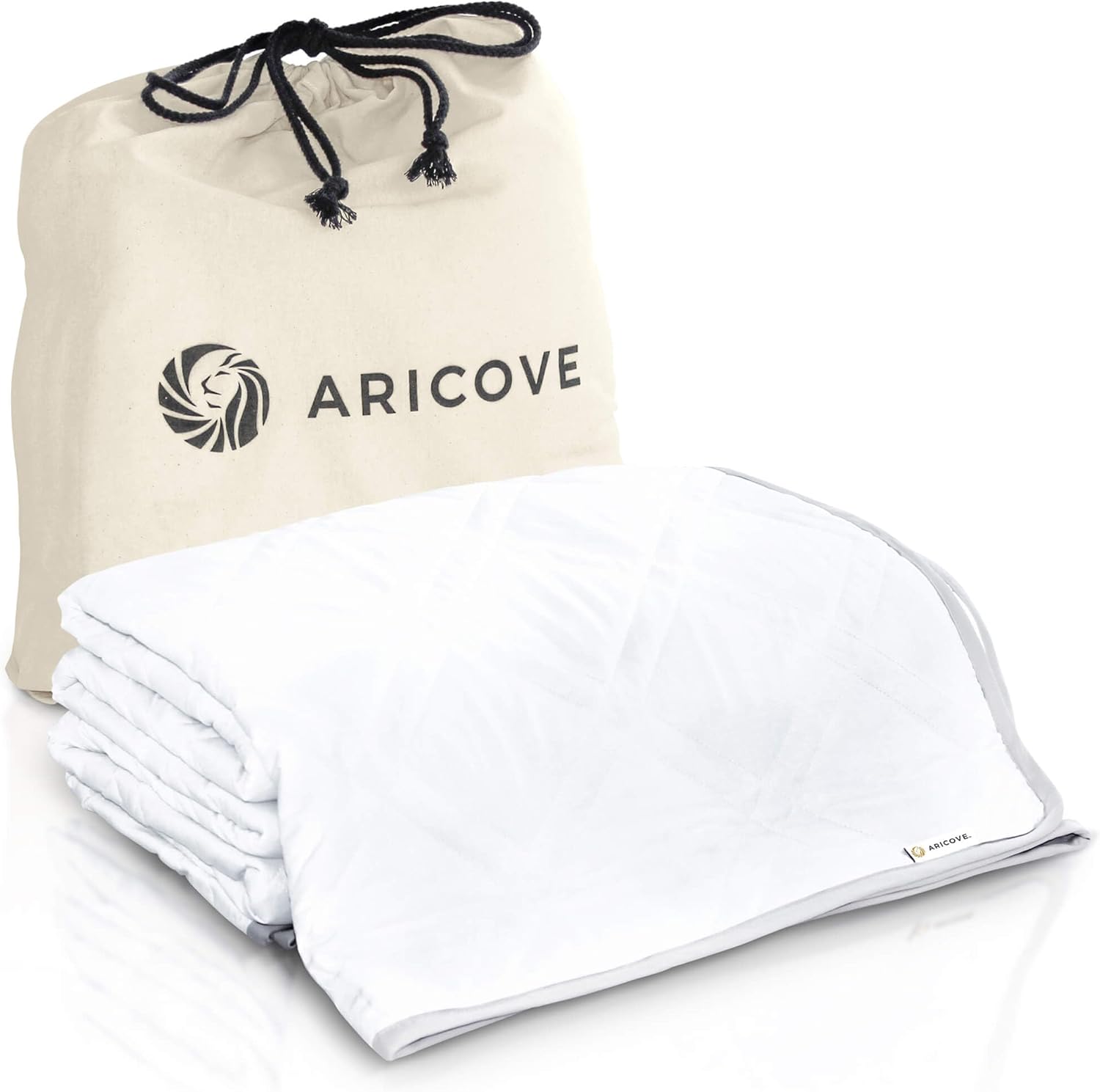 Coperta ponderata king size, 22 libbre, coperte rinfrescanti per adulti, viscosa di bambù morbida come la seta, 88x104 pollici, lavabile in lavatrice, bianca
