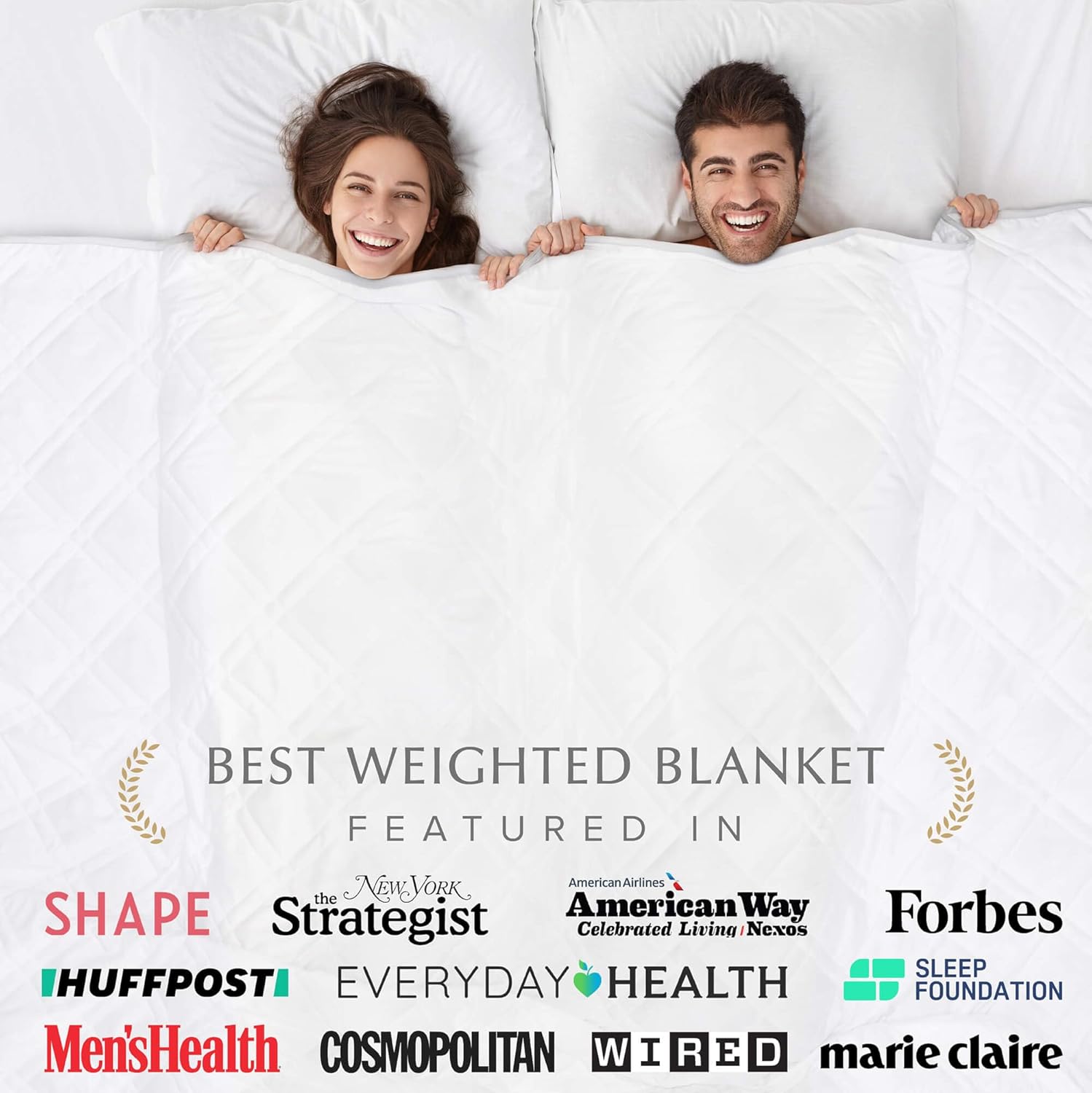 Coperta ponderata king size, 22 libbre, coperte rinfrescanti per adulti, viscosa di bambù morbida come la seta, 88x104 pollici, lavabile in lavatrice, bianca