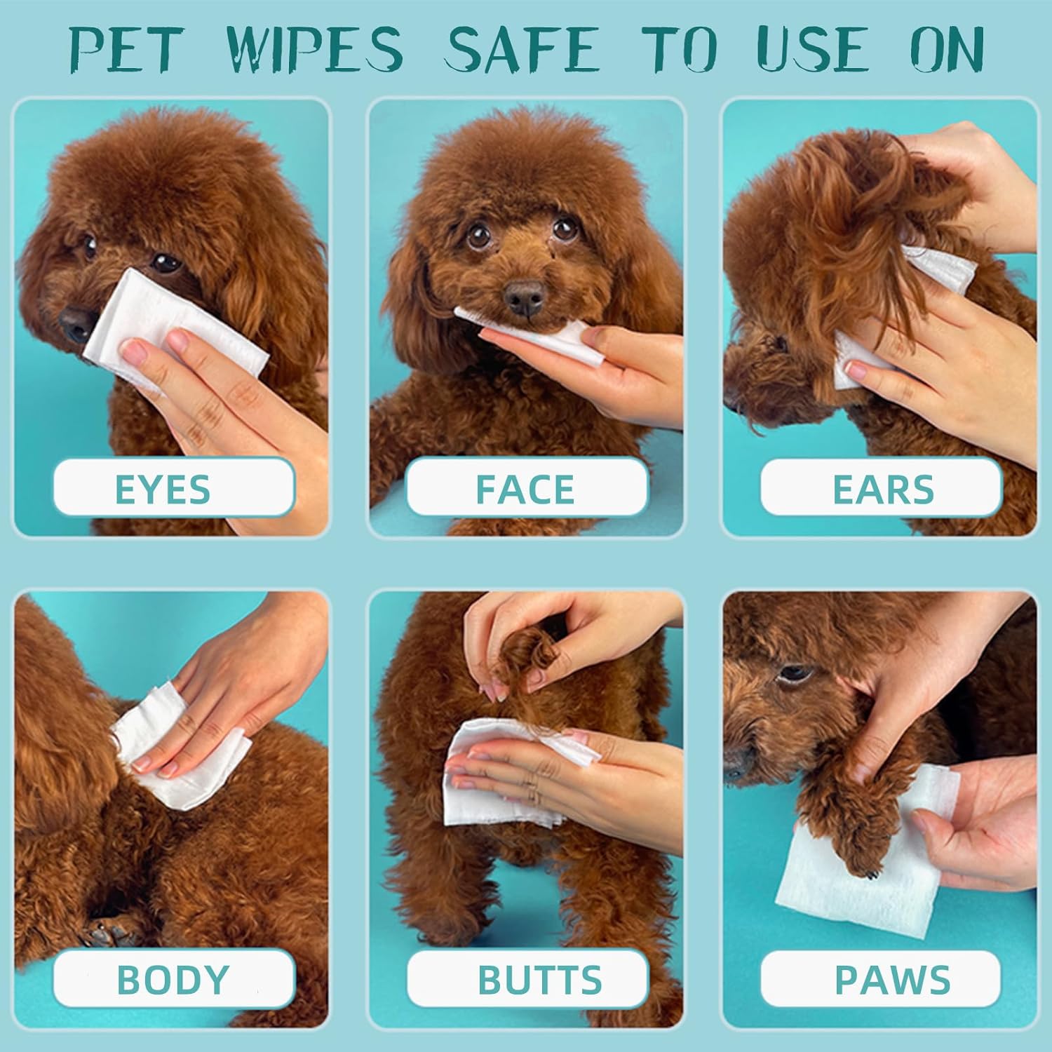 Pet Hypoallergenic Wipes,Extra Thick Dog Wipes for Cleaning Pets Paws,Ears,Butt,Face and Eyes,Portable Organic Paw Wipes for Dogs,Ideal for Home or Trave (320 Count (Pack of 4)) · v5