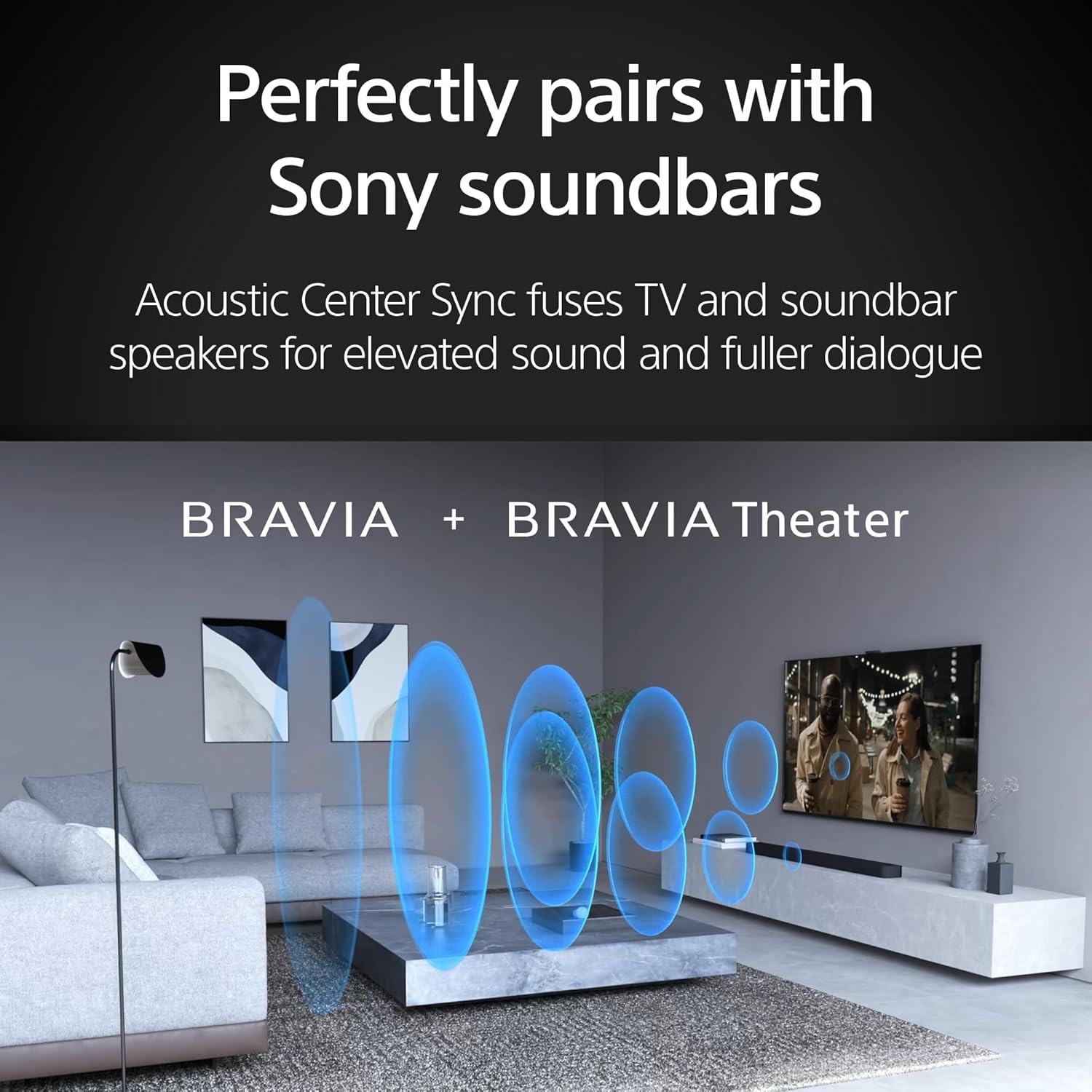 Sony 85인치 미니 LED QLED 4K Ultra HD TV BRAVIA 7 스마트 구글 TV, Dolby Vision HDR 및 Playstation®5 전용 기능(K-85XR70), 2024년 모델 BRAVIA Theater Bar 9 사운드 바
