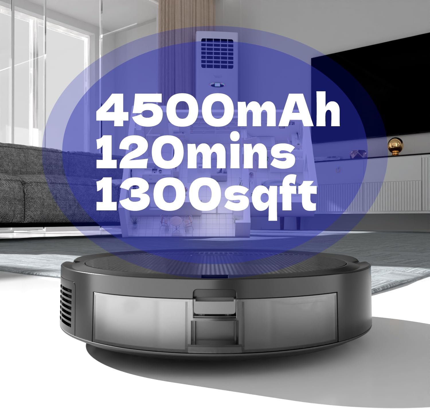 V3 Robot Vacuum and Mop Combo, 5000Pa Strong Suction, Mop Vacuum Cleaner, 2.4GWiFi/App/Alexa Control, Robotic Vacuum Cleaner for Low Carpet Pet Hair and Hard Floors · v3