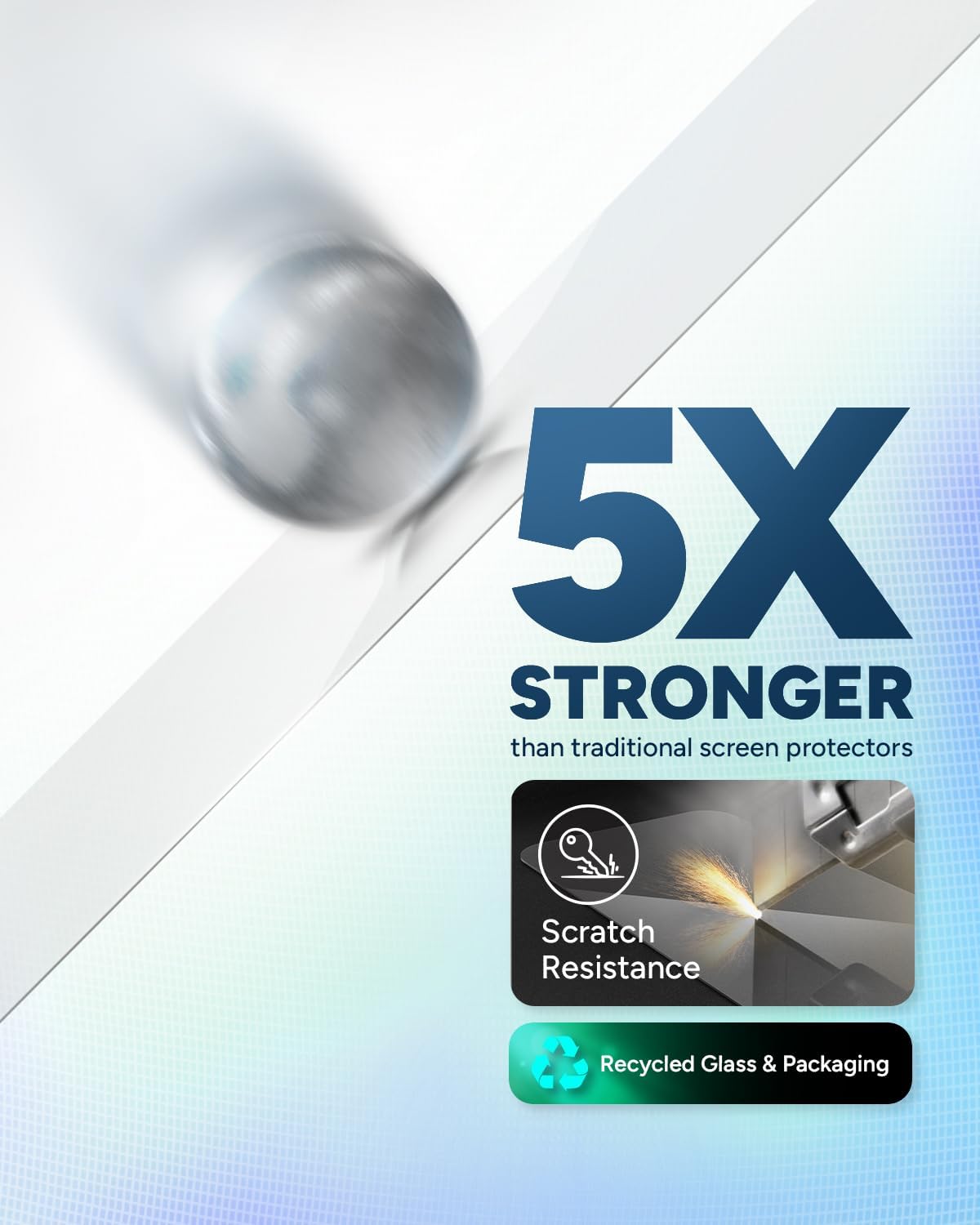 ZAGG Glass Elite Screen Protector for iPhone 16 Pro Max - 5X Stronger, Reinforced Edges, Ultra-Strong Tempered Glass, Scratch Resistant, Anti-Smudge, InvisibleShield, Easy Installation, Eco-Friendly · v2