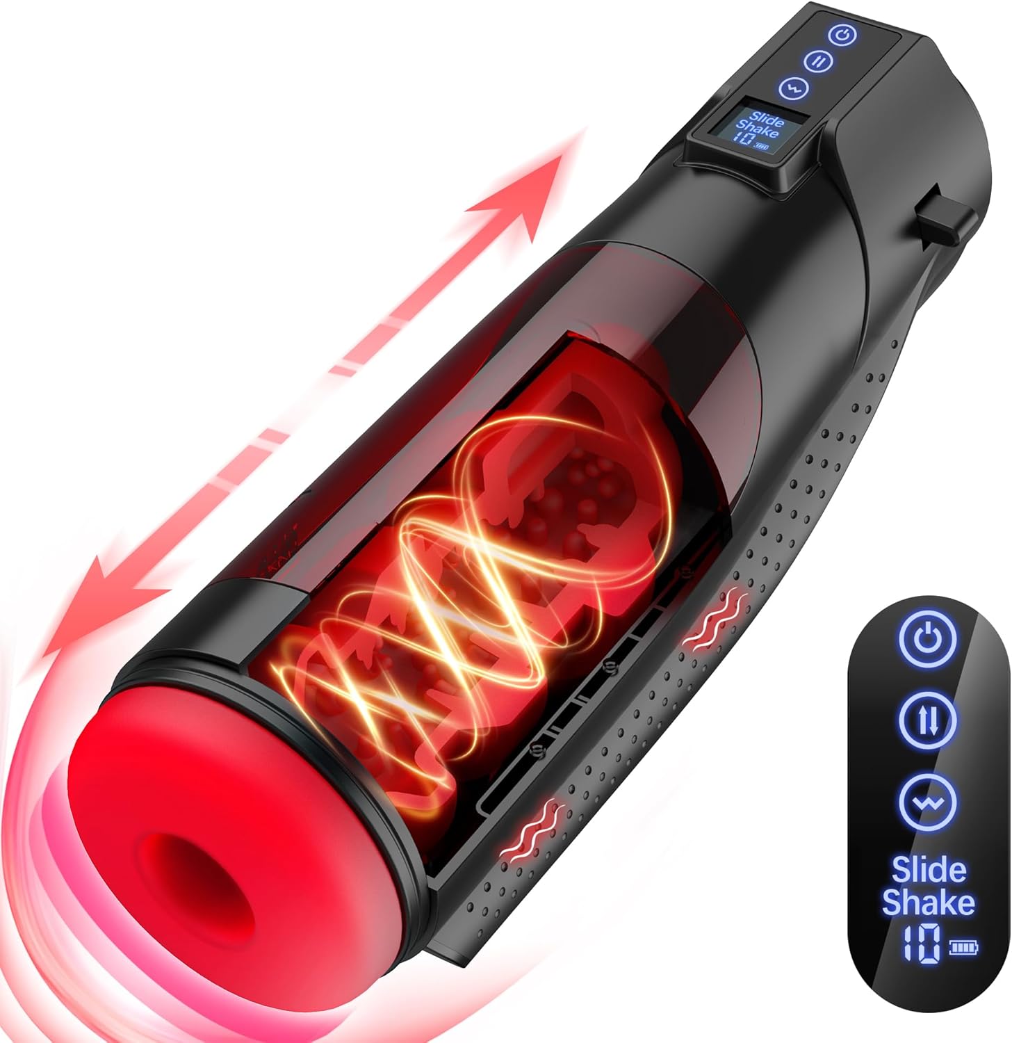 Sex Toys for Men Male Masturbator - Male Sex Toy for Men Adult Toys Penis Pump Sex Machine 3D Pocket Pussy Male Stroker Male Masturbators with 10 Vibrating  8 Thrusting amp; LCD Display