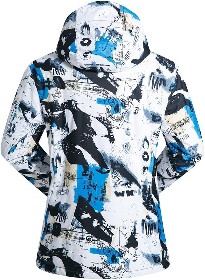 Mens Ski Jacket and Pants Set Ski Suit Winter Waterproof Windproof Hooded Snow Coat 2 Pieces Snowboarding Snowsuits · v2