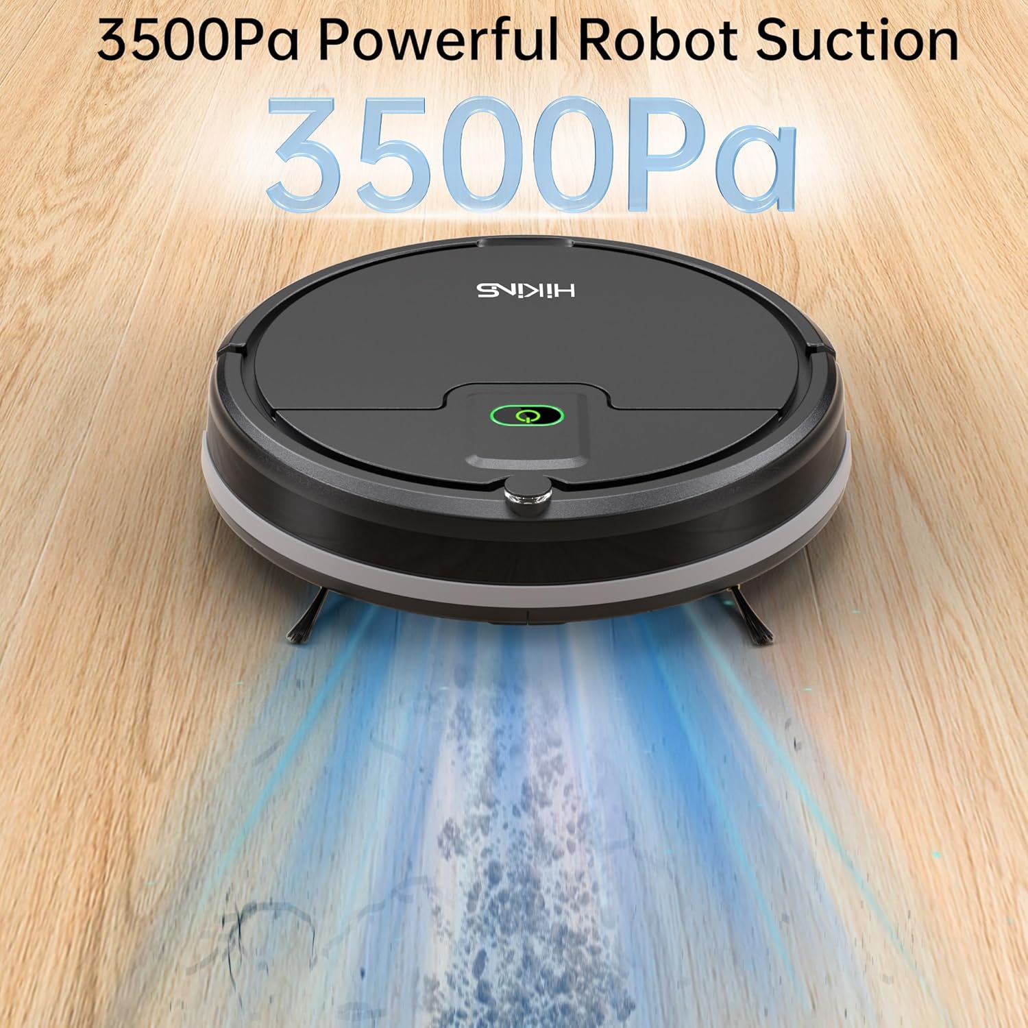 Upgraded Version Robot Vacuum Cleaner, 3500Pa Super Thin Robotic Vacuum, 120Mins Max, Tangle Free, Automatic, Quiet Cleaning Robot Vacuum for Floor,Black · v2