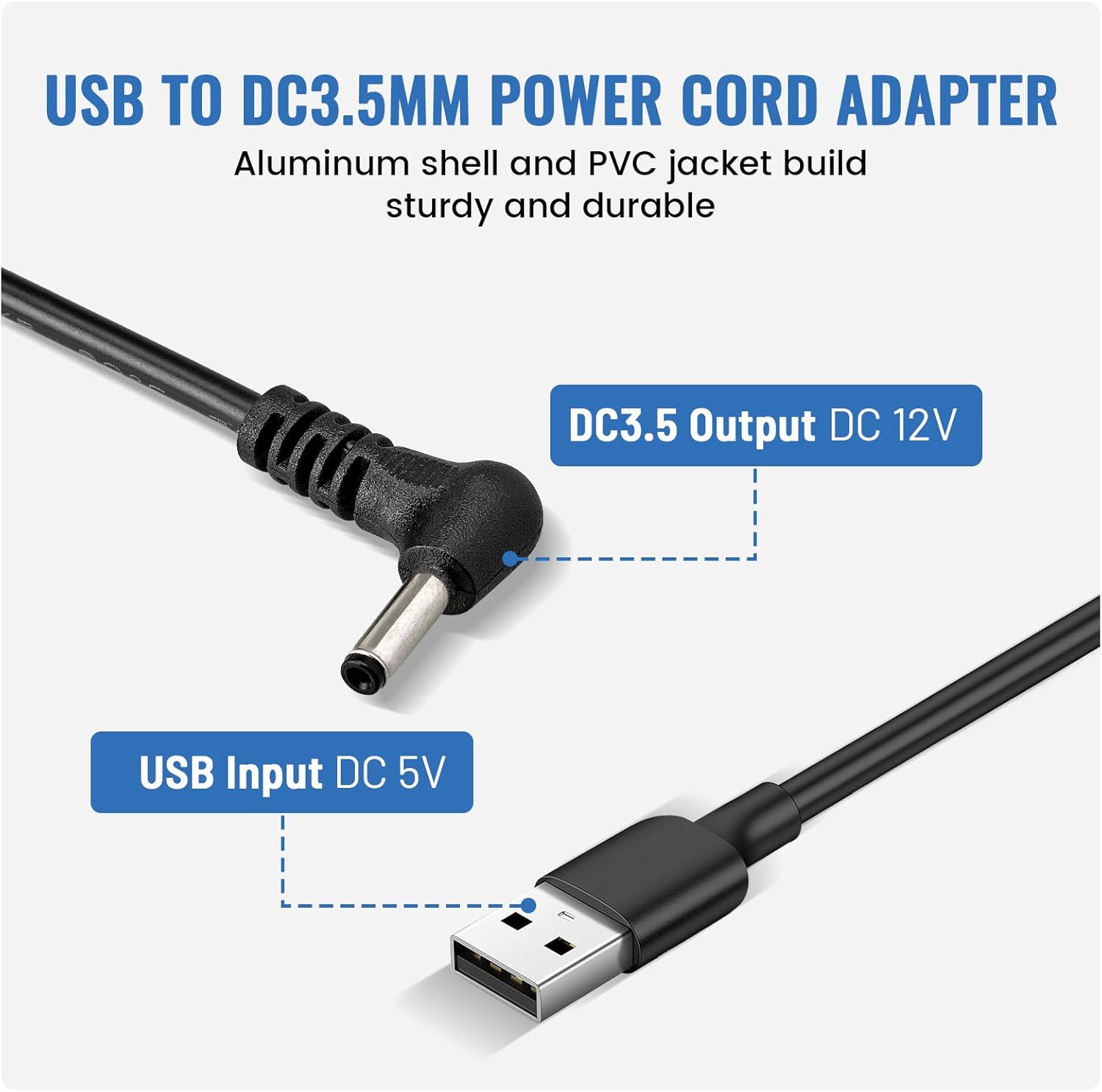 EWAY USB to DC Car Charger Cable for Furrion FOS07TADS Vision S Monitor Power Supply Cord, Replacement for FOS48TA-BL FOS48TAPK-BL Hitch Wireless Backup Camera 7 inch Screen Display Charging Cable · v5