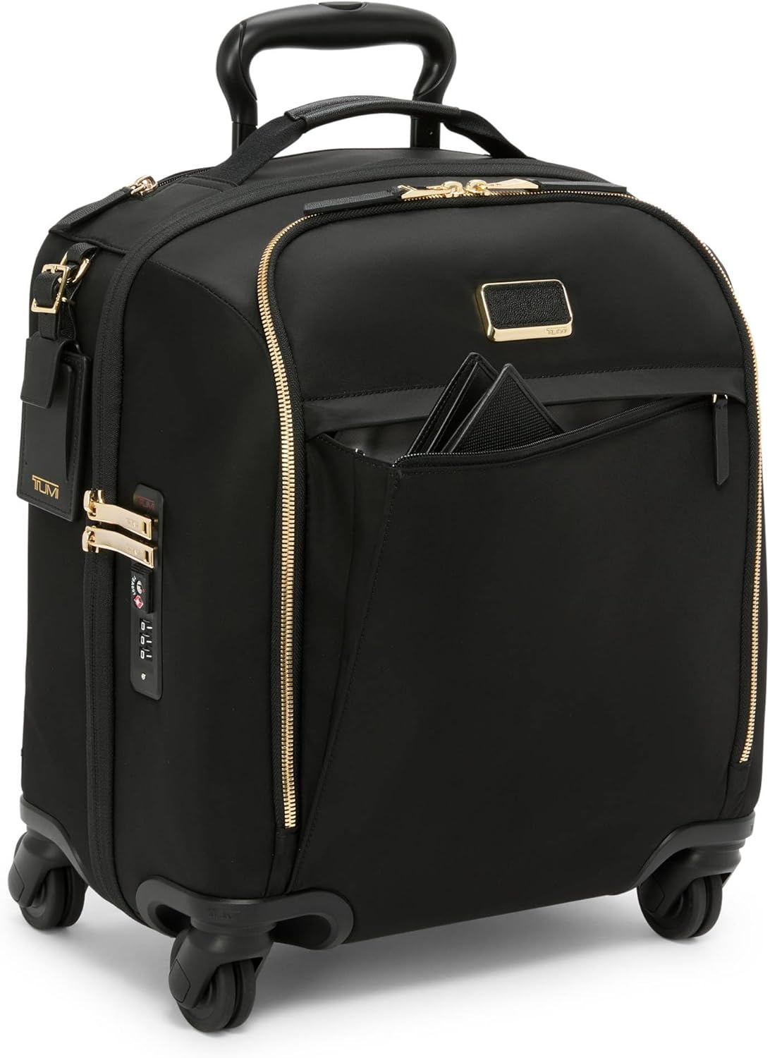 TUMI - Voyageur Leger Compact Carry-On - Luggage for Women  Men - Compact Carry On with Wheels - Suitcases for Women amp; Men - Black with Gold Hardware · v2