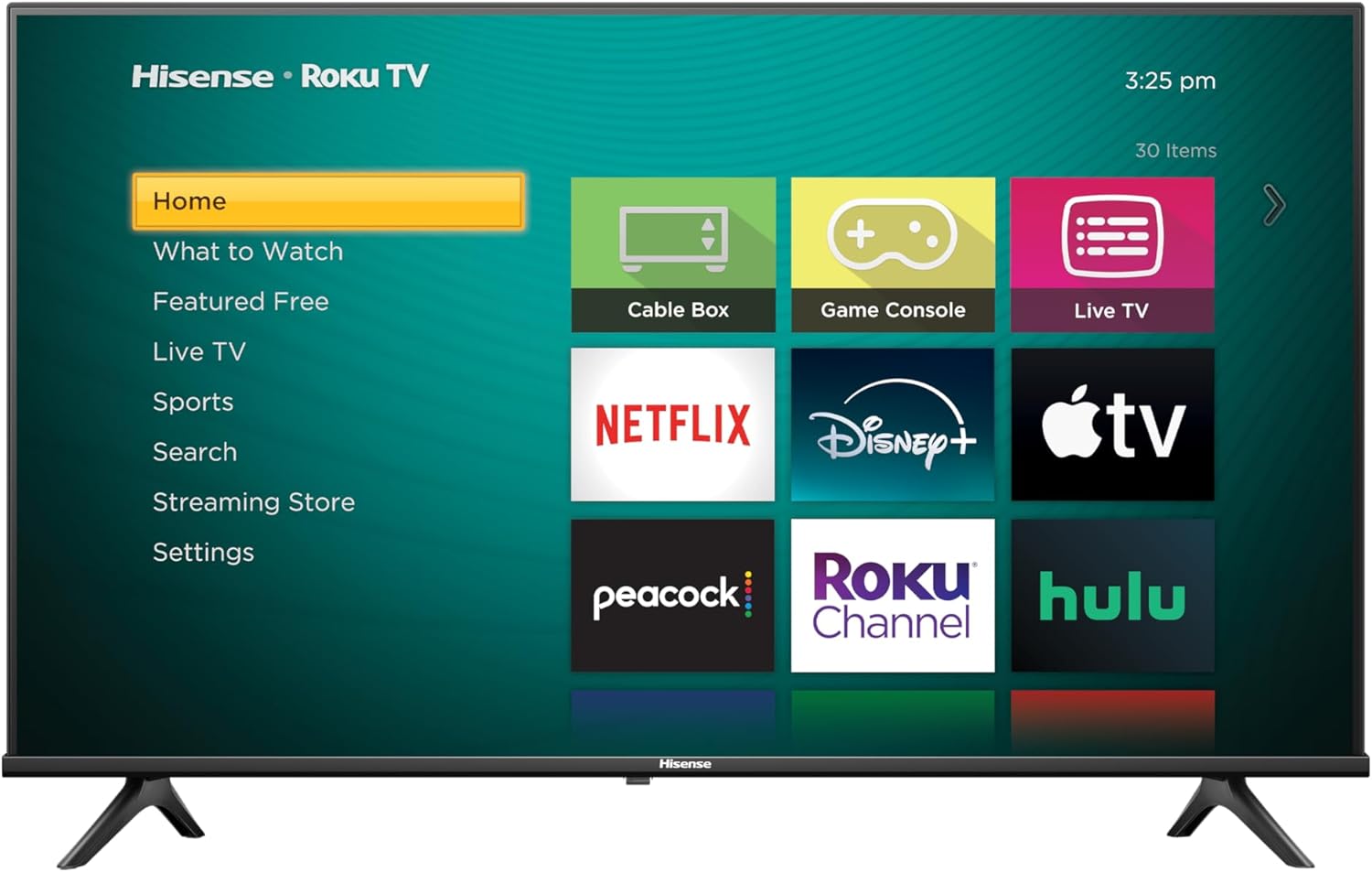 Hisense สมาร์ททีวี Roku ซีรีส์ Class A4 ขนาด 40 นิ้ว ความละเอียด FHD 1080p พร้อมรองรับ Alexa (40A4NR รุ่นปี 2024) - ระบบเสียง Dolby Audio, ขอบจอบาง, Google Assistant