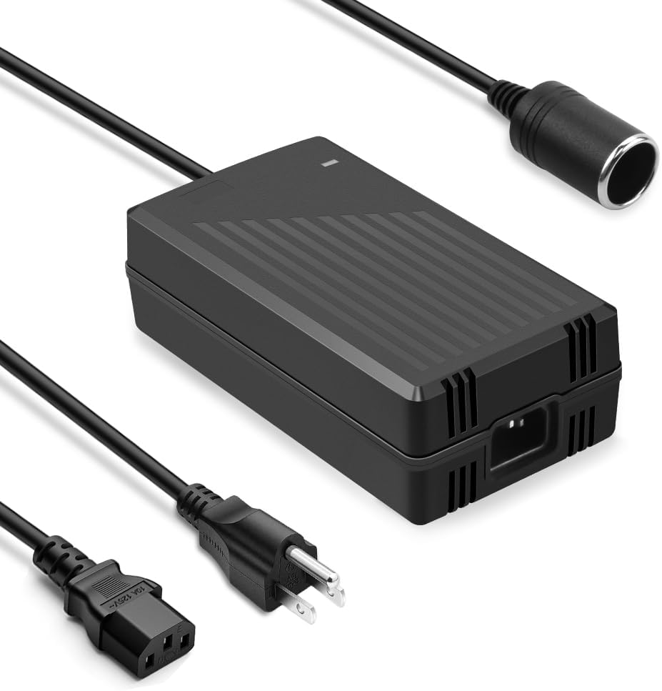 AC to DC Converter 110V to 12V 15A 180W Power Supply Car Cigarette Lighter Socket AC/DC Adapter for Inflator Pump, Car Refrigerator, Car Vacuum Cleaner, Car Fan, 11.8ft Extra Long Power Cord · v5