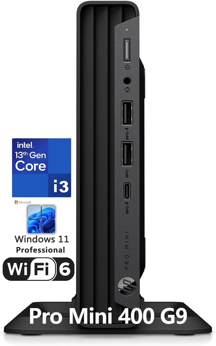HP Pro Mini 400 G9 Business Mini PC Desktop Computer, Intel i3-13100T (Beat i5-11500T), 16GB DDR4 RAM, 512GB PCIe SSD, WiFi 6, Bluetooth 5.2, Keyboard and Mouse, Windows 11 Pro, AZ-XUT · v2