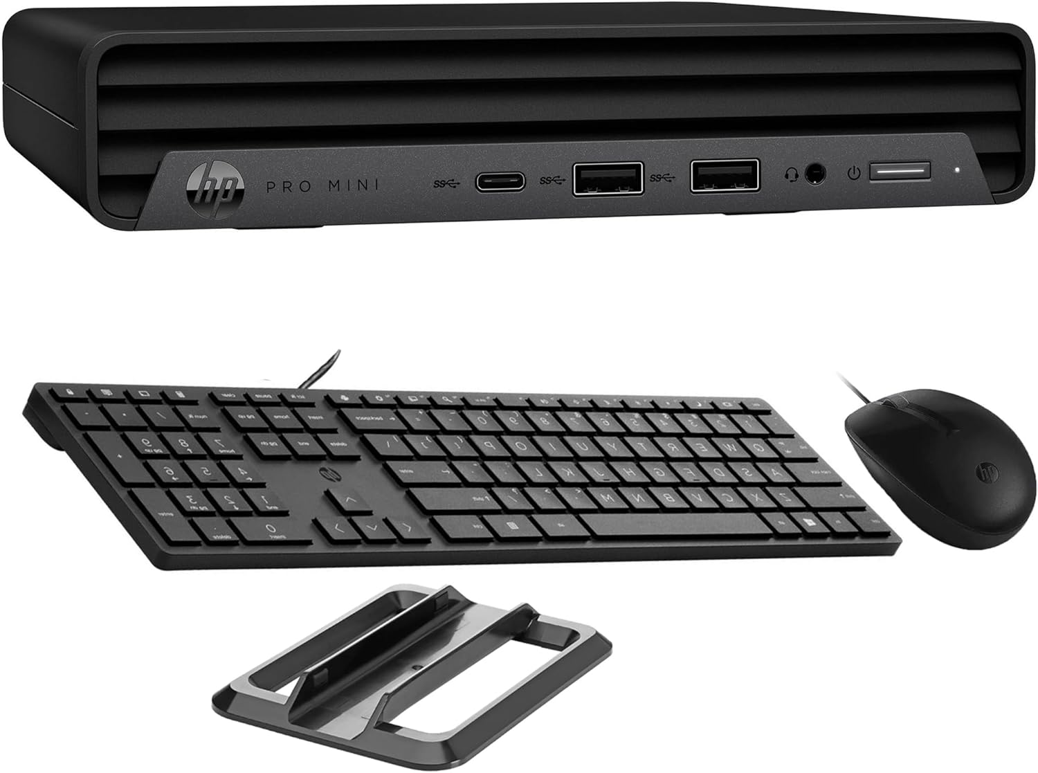 كمبيوتر سطح المكتب HP Pro Mini 400 G9 Business Mini PC، Intel i3-13100T (Beat i5-11500T)، ذاكرة وصول عشوائي DDR4 سعة 16 جيجابايت، SSD PCIe سعة 512 جيجابايت، WiFi 6، Bluetooth 5.2، لوحة مفاتيح وماوس، Windows 11 Pro، AZ-XUT