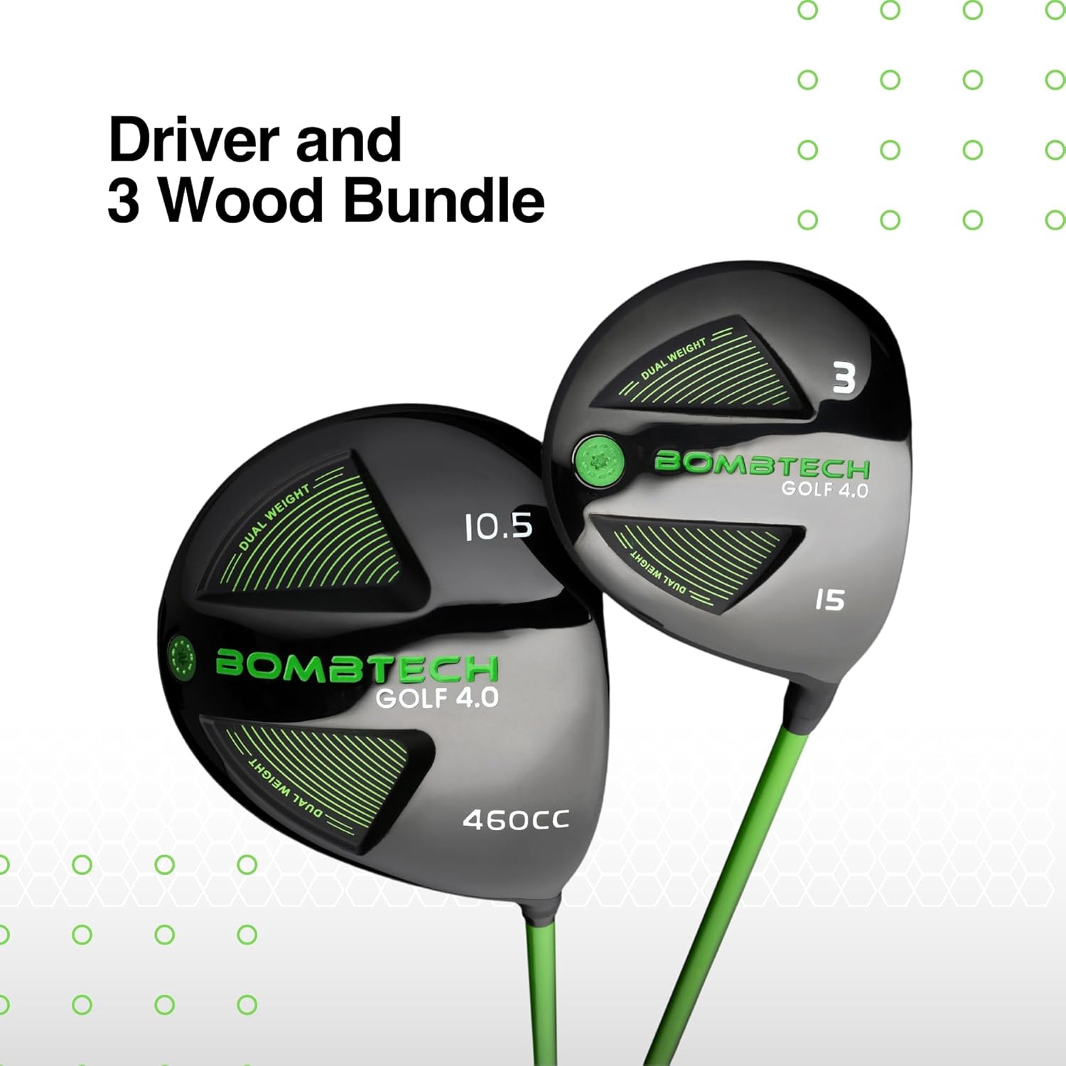 BombTech Golf - Ensemble complet - 13 clubs, 1 sac - Stiff Flex