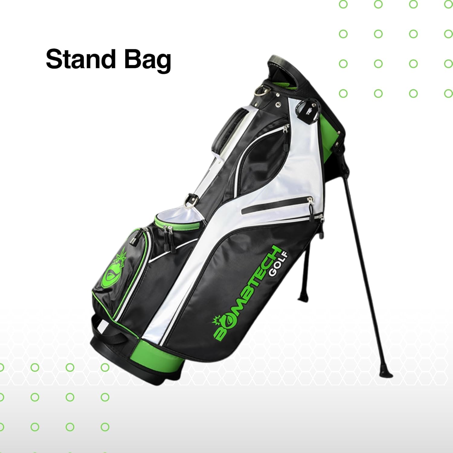 BombTech Golf - Ensemble complet - 13 clubs, 1 sac - Stiff Flex