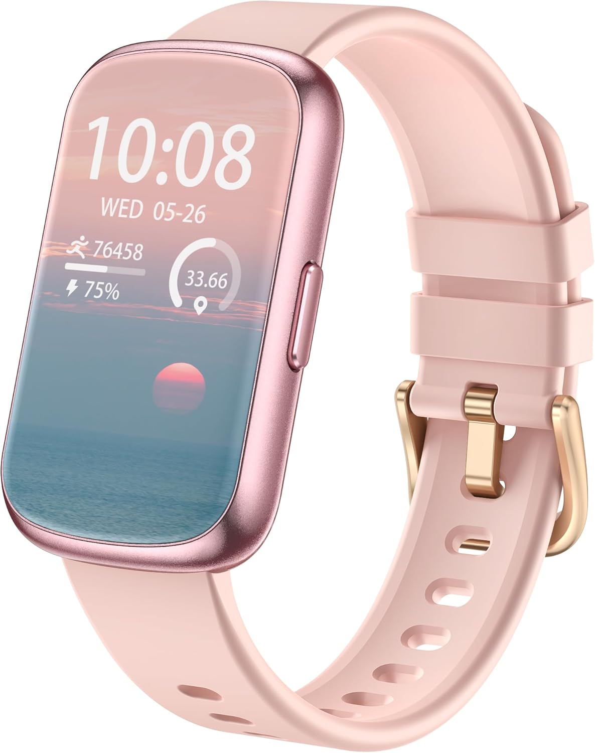 Health & Fitness Tracker, smartwatch con cardiofrequenzimetro, pressione sanguigna, ossigeno nel sangue 24 ore su 24, 7 giorni su 7, monitoraggio del sonno, rilevatore di calorie, rilevatore di attività impermeabile IP68 per Androidamp; iPhone da donna e da uomo