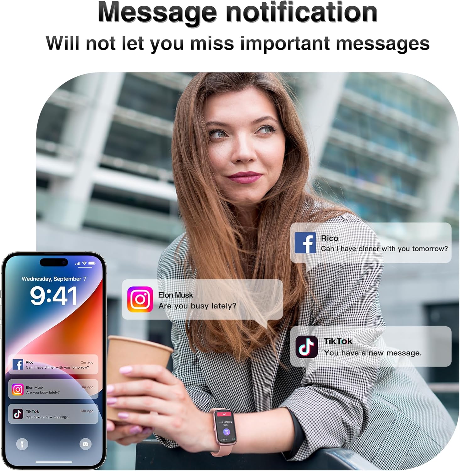 Health & Fitness Tracker, smartwatch con cardiofrequenzimetro, pressione sanguigna, ossigeno nel sangue 24 ore su 24, 7 giorni su 7, monitoraggio del sonno, rilevatore di calorie, rilevatore di attività impermeabile IP68 per Androidamp; iPhone da donna e da uomo