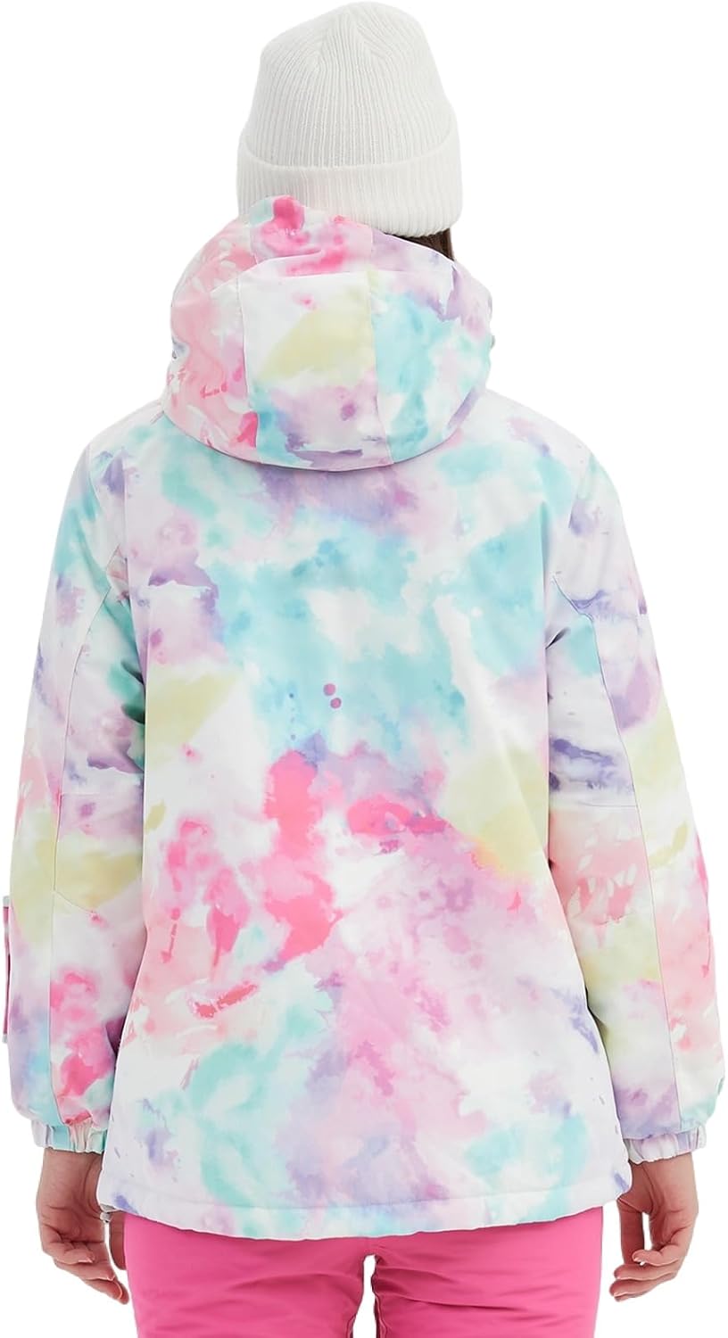 BGX Bluemagic Womens Ski Suit Windproof Waterproof Snowboard Colorful Printed Ski Snow Winter Jacket · v6