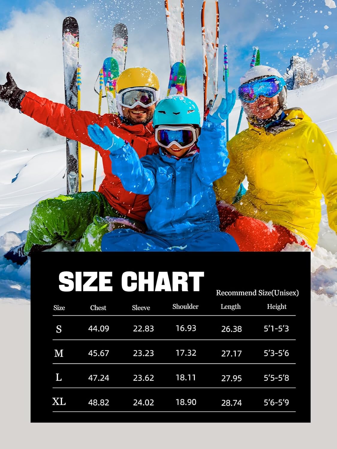 BGX Bluemagic Womens Ski Suit Windproof Waterproof Snowboard Colorful Printed Ski Snow Winter Jacket · v6