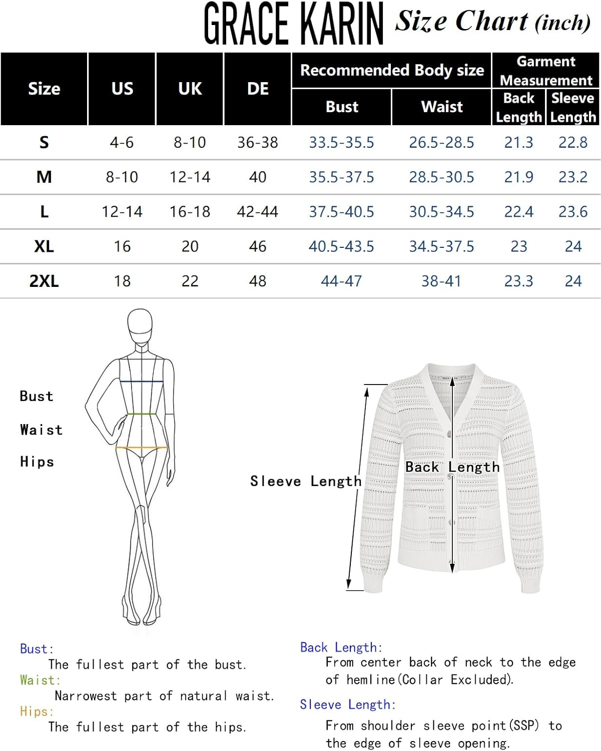 GRACE KARIN 2024 Womens Cardigan Sweater Lightweight V Neck Metallic Threads Knitwear Long Sleeve Hollowed-Out Shrugs