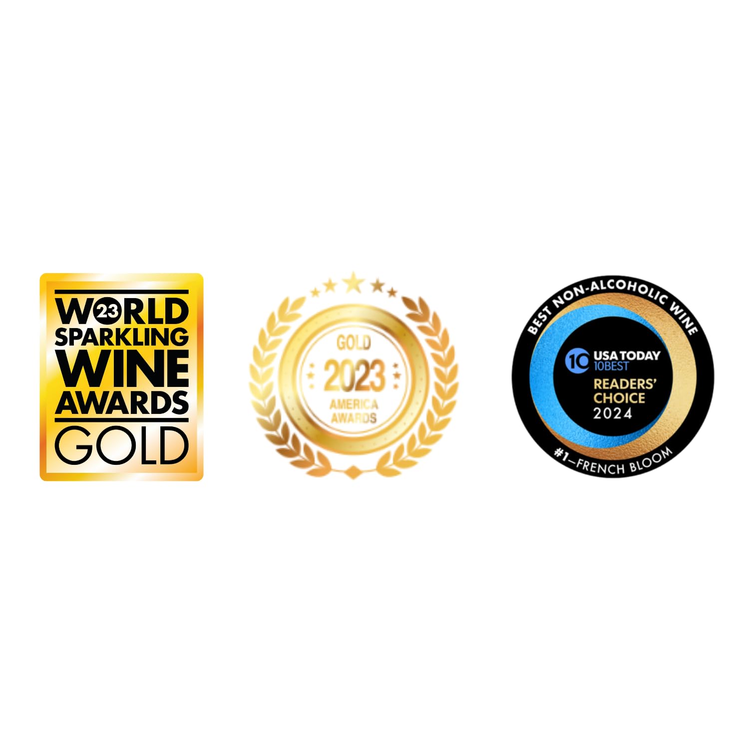 French Bloom Le Rosé and Le Blanc - Alcohol-Free Sparkling Wine, 750ml - Certified Organic, Vegan, Low Calorie,Sulfite-Free - Made with Fine Organic Wine, No Preservatives or Added Sugar