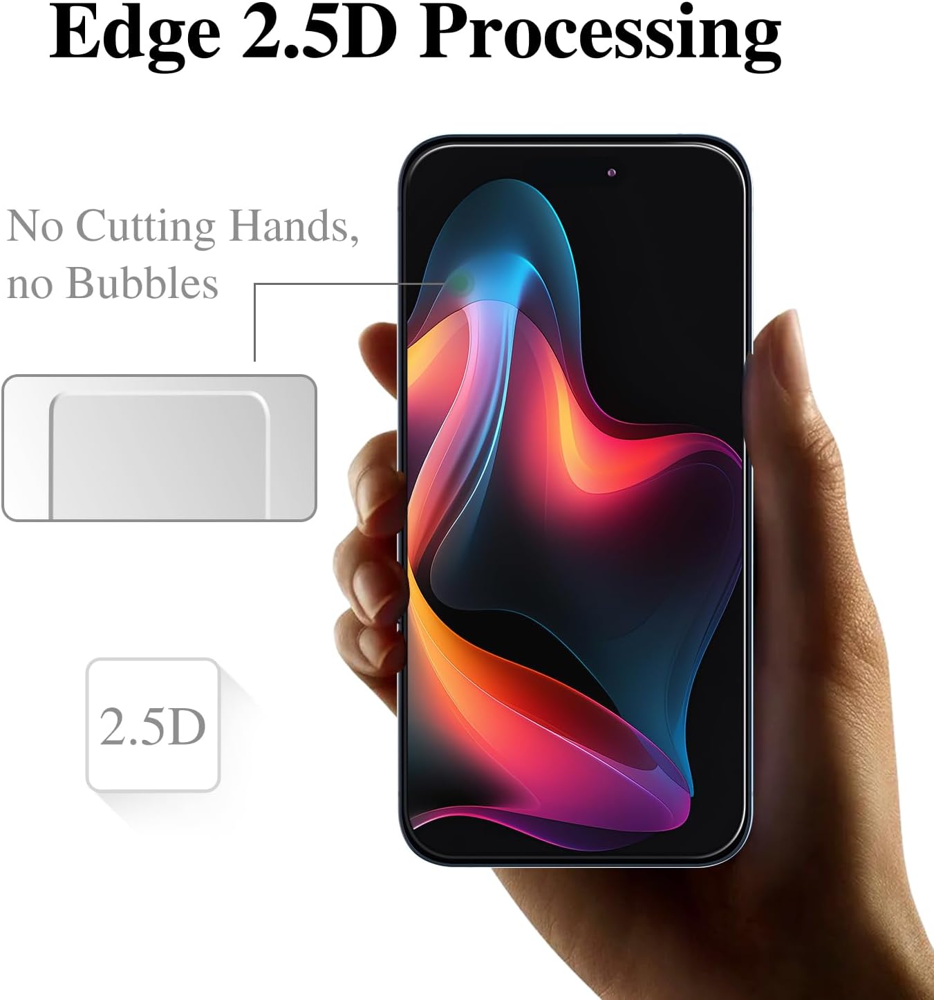 Pokolan 3 Pack Screen Protector for iPhone 16 Pro (6.3-inch) Tempered Glass, 9H Hardness, Case Friendly, Anti Scratch, Bubble Free, 99.99% HD clear, Easy to install · v2