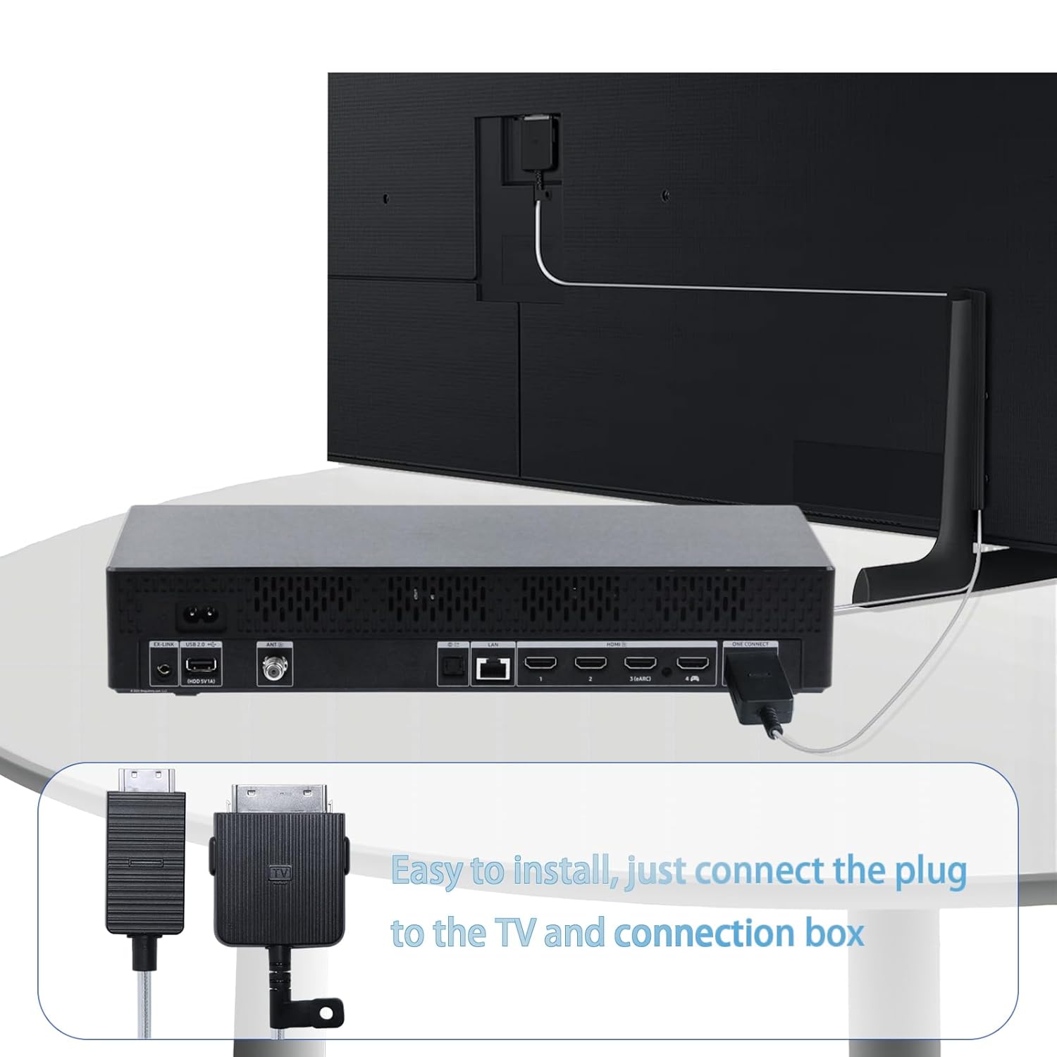 VG-SOCR15/ZA 15m One Connect kabel kompatybilny z Samsung QN43'-85" Telewizor ramkowy LS03R LS03A LS03B LS03C LS03D QN65Q90RAFXZA QN43LS03RAFXZA QN65LS03DAFXZA QN75LS03AAFXZA