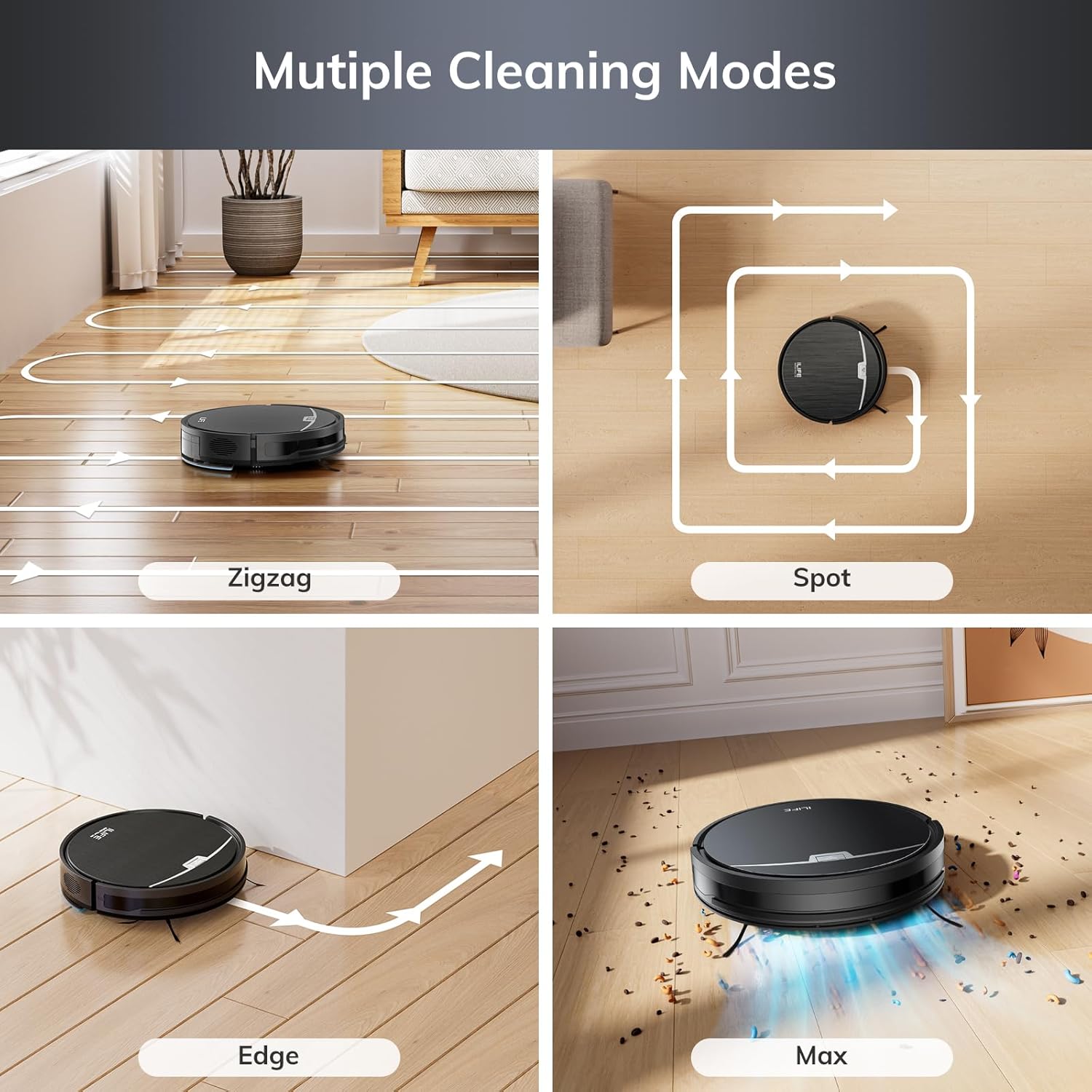 ILIFE V9 Pro Robot Süpürge ve Paspas Kombinasyonu, Kendiliğinden Boşalan, 3000Pa Güçlü Emişli Robot Elektrikli Süpürge, Gyro Navigasyon, Program, Uygulama/Alexa Kontrolü, Evcil Hayvan Kılı, Sert Zeminler ve Halılar için, Siyah