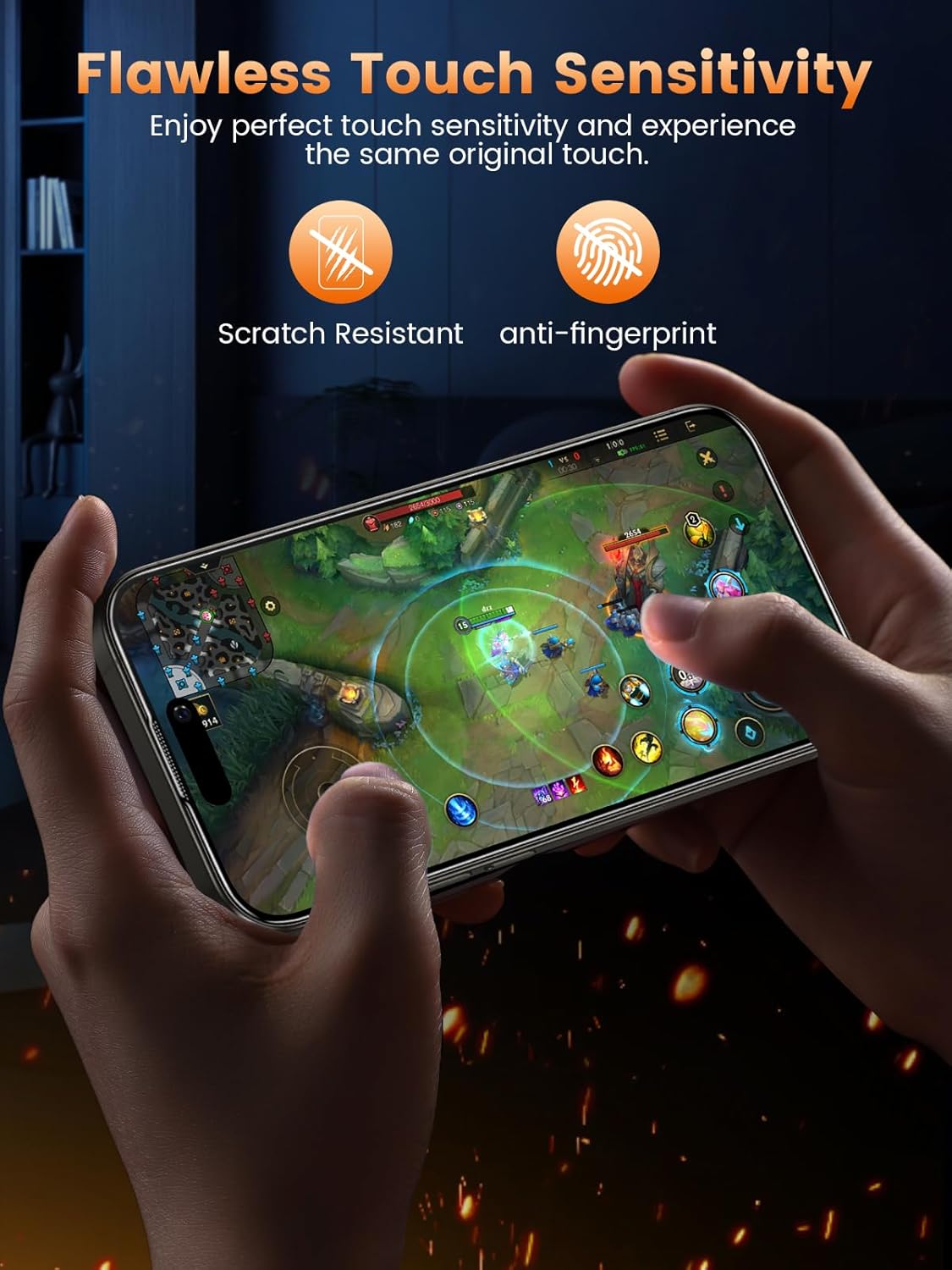 wodoodporny ochraniacz ekranu do iPhone'a 15 Pro Max - 2-pakowa folia z przezroczystego szkła hartowanego HD z zestawem do automatycznego usuwania pyłu, ochrona przed upadkiem twardości 9H | Odporna na zarysowania | Pełne pokrycie | Bez pęcherzyków