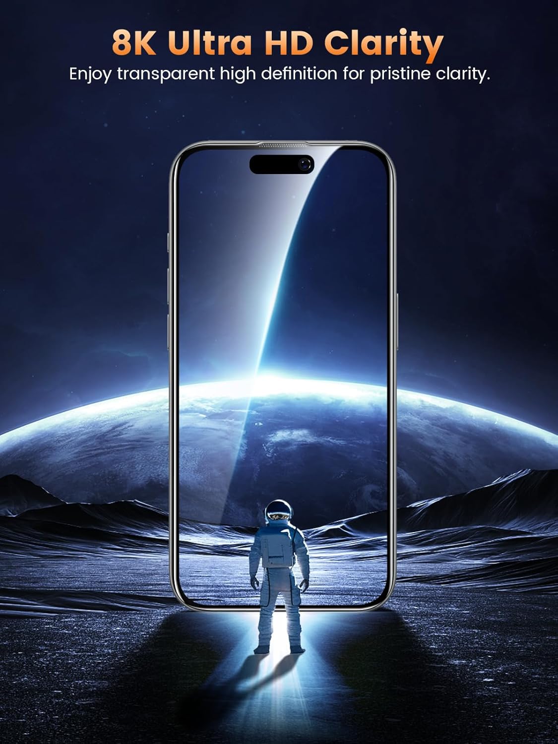 wodoodporny ochraniacz ekranu do iPhone'a 15 Pro Max - 2-pakowa folia z przezroczystego szkła hartowanego HD z zestawem do automatycznego usuwania pyłu, ochrona przed upadkiem twardości 9H | Odporna na zarysowania | Pełne pokrycie | Bez pęcherzyków