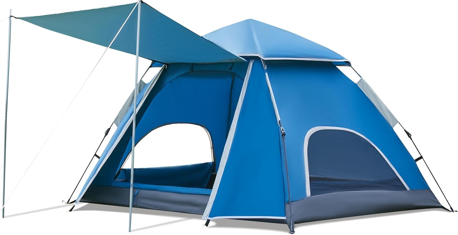 Instant Pop Up Tent, Waterproof Camp Tent 2 Person, Easy Setup Waterproof Tent with Porch, Perfect Tents for Camping Hiking Backyard Festivals, Casa de Campaña