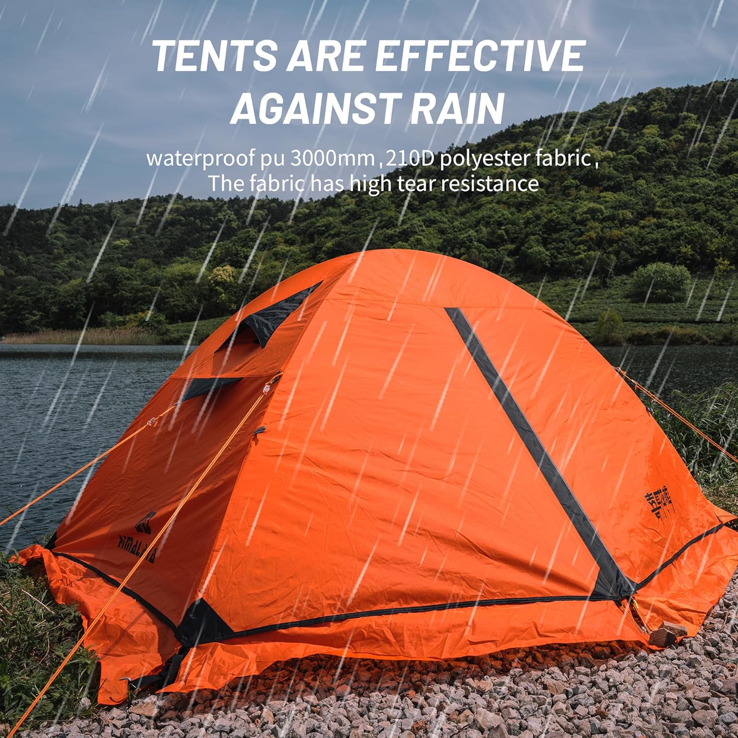 Himalaya Campingzelt für 2/3 Personen, Zelt für 4 Jahreszeiten, Winterzelt, wasserdicht, winddicht, für Rucksackreisen, leichtes Zelt, tragbar, PU5000, für Camping, kaltes Wetter, Wandern, Bergsteigen, im Freien