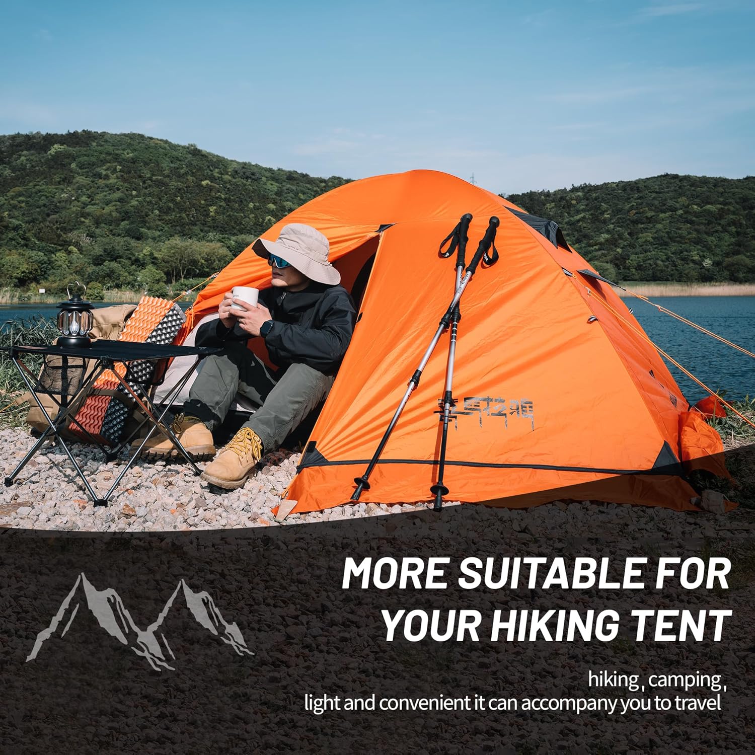 Himalaya Campingzelt für 2/3 Personen, Zelt für 4 Jahreszeiten, Winterzelt, wasserdicht, winddicht, für Rucksackreisen, leichtes Zelt, tragbar, PU5000, für Camping, kaltes Wetter, Wandern, Bergsteigen, im Freien