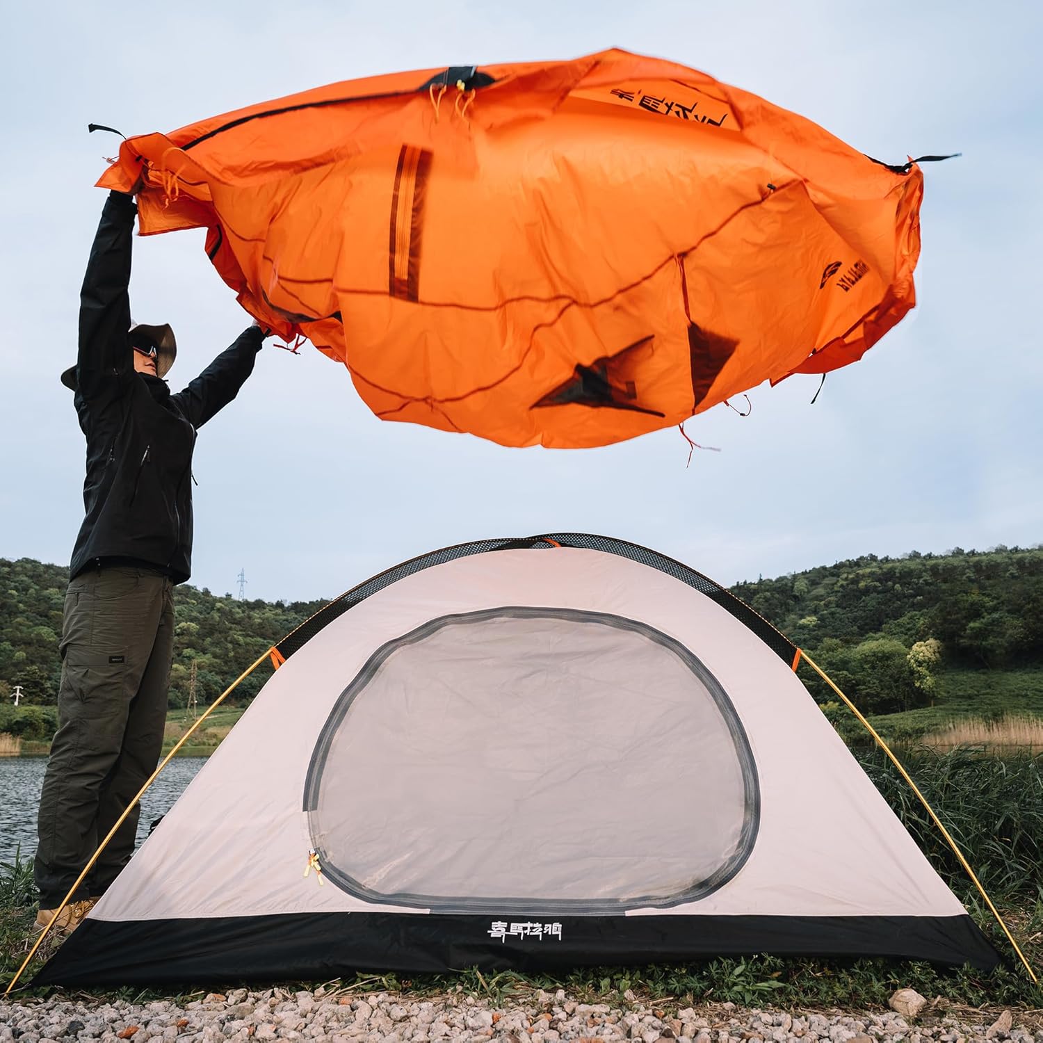 Himalaya Campingzelt für 2/3 Personen, Zelt für 4 Jahreszeiten, Winterzelt, wasserdicht, winddicht, für Rucksackreisen, leichtes Zelt, tragbar, PU5000, für Camping, kaltes Wetter, Wandern, Bergsteigen, im Freien