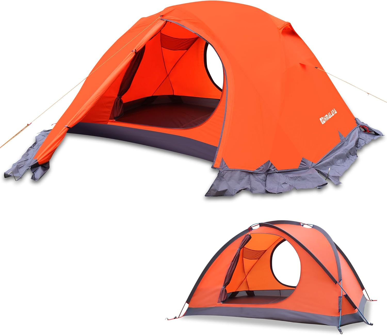 Himalaya 2 Person 4 Season Tent, Winter Camping Tent Ultralight Waterproof with Aluminum Alloy Poles PU8000mm Double Layer Easy Set Up for Cold Weather Outdoor Camping Hiking Mountaineering · v7