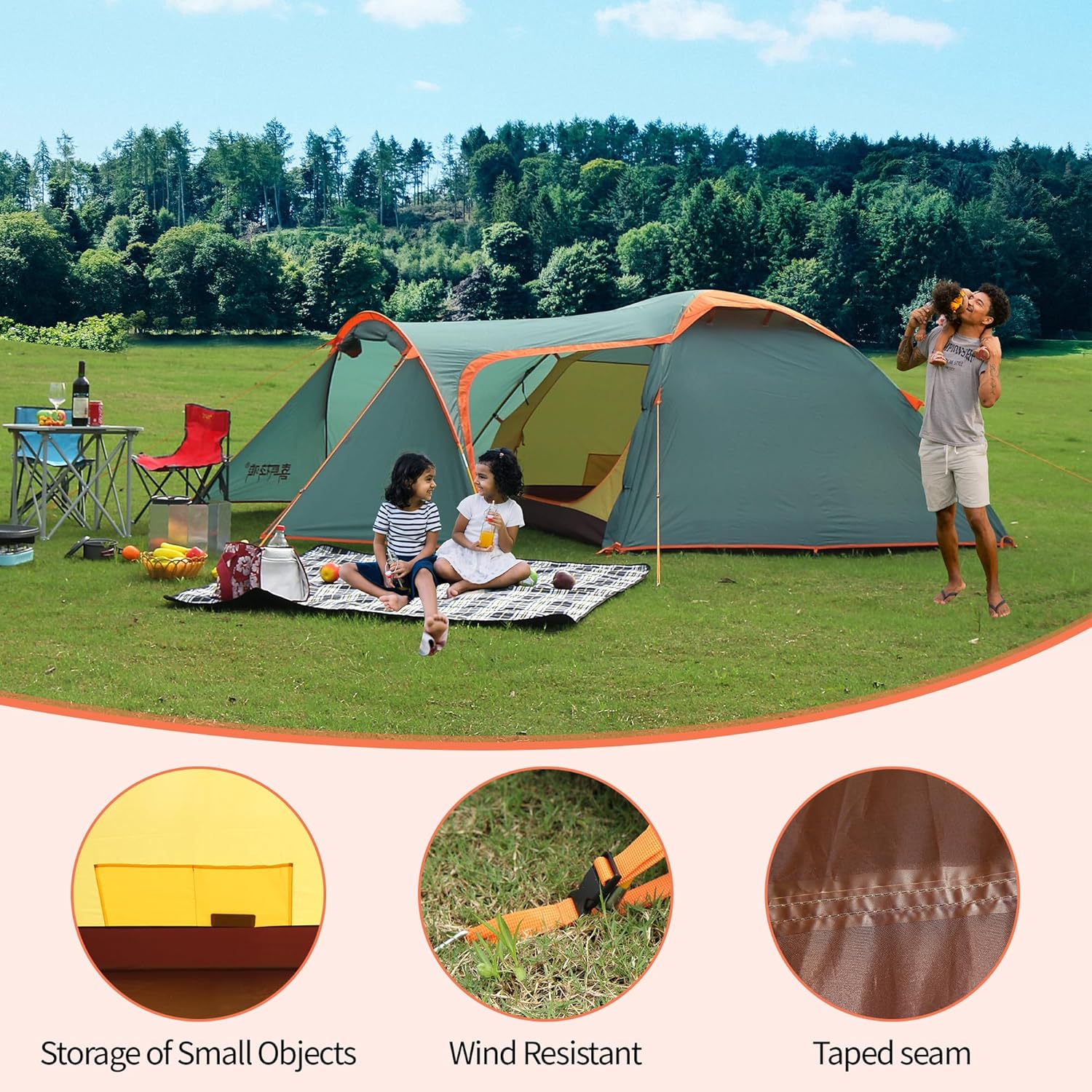 Hiamalay 4 Season Tent, Winter Camping Tent Waterproof Windproof Lightweight Tent Easy Set Up for Winter, Cold Weather Outdoor Camping Hiking Family Camp Mountaineering · v7