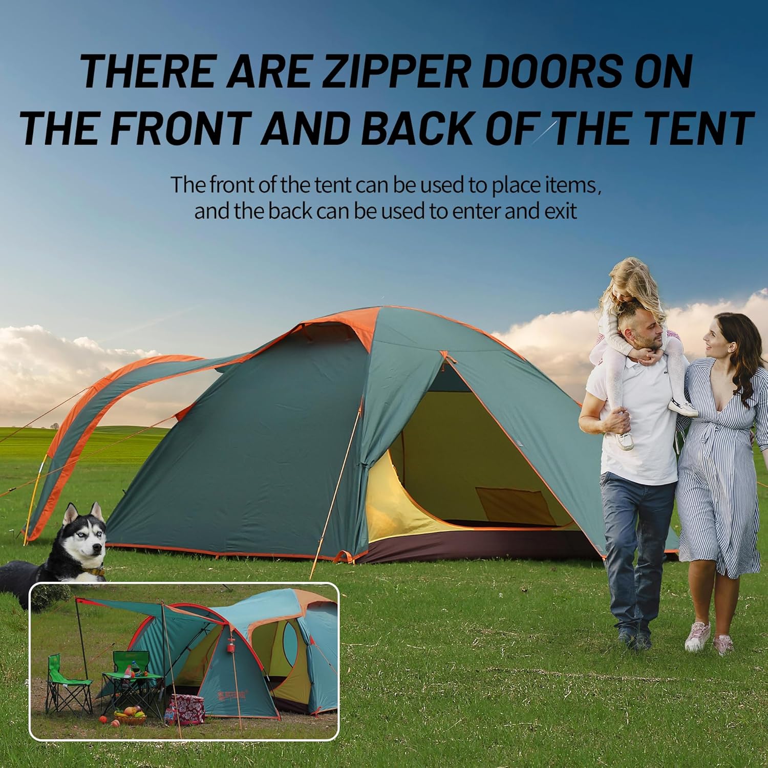 Hiamalay 4 Season Tent, Winter Camping Tent Waterproof Windproof Lightweight Tent Easy Set Up for Winter, Cold Weather Outdoor Camping Hiking Family Camp Mountaineering · v7